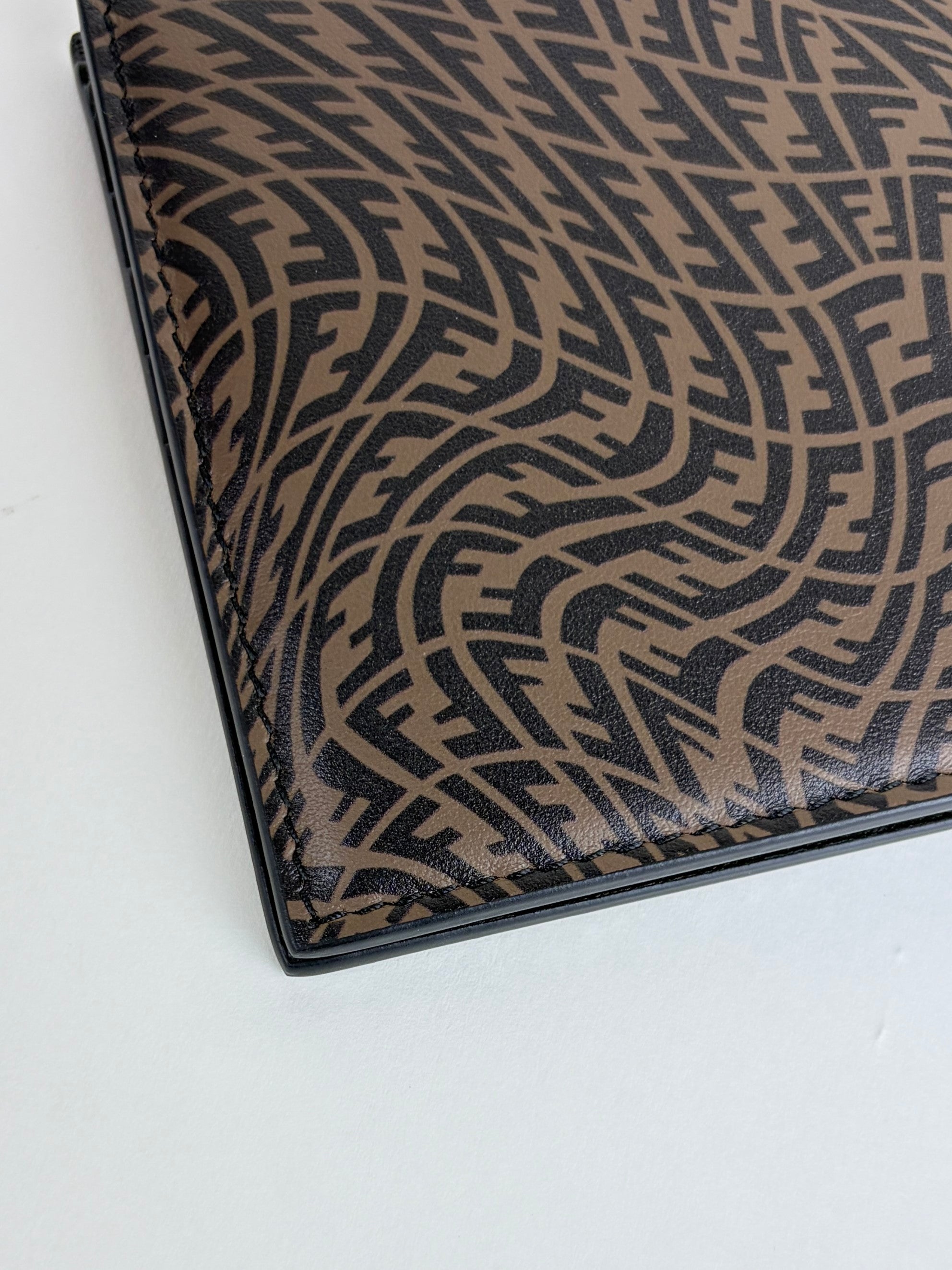 Fendi x Sarah Coleman black/brown ff vertigo bifold wallet
