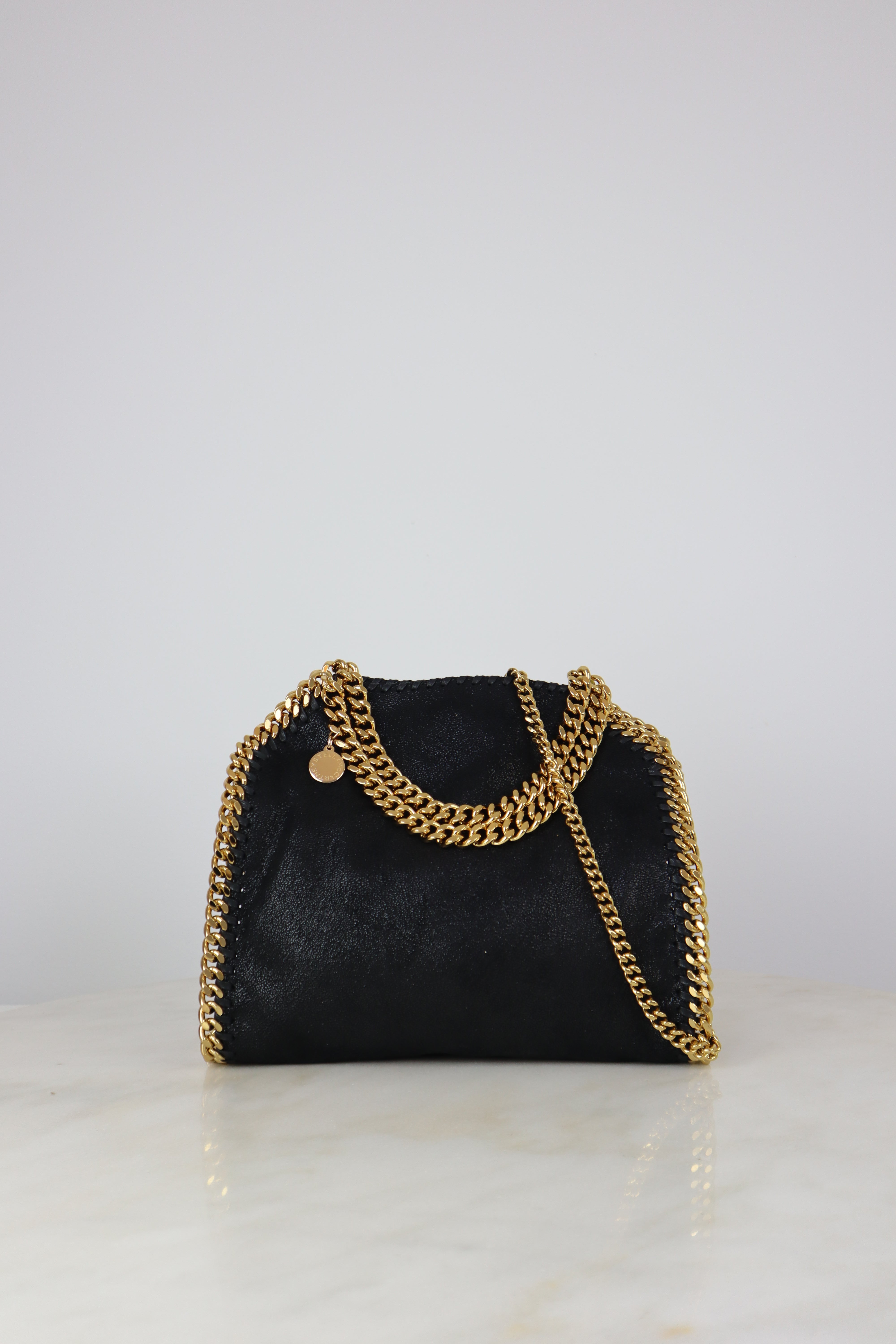 Stella Mccartney Black New Mini Falabella Tote Bag-handbag-Stella Mccartney-The Closet Egypt