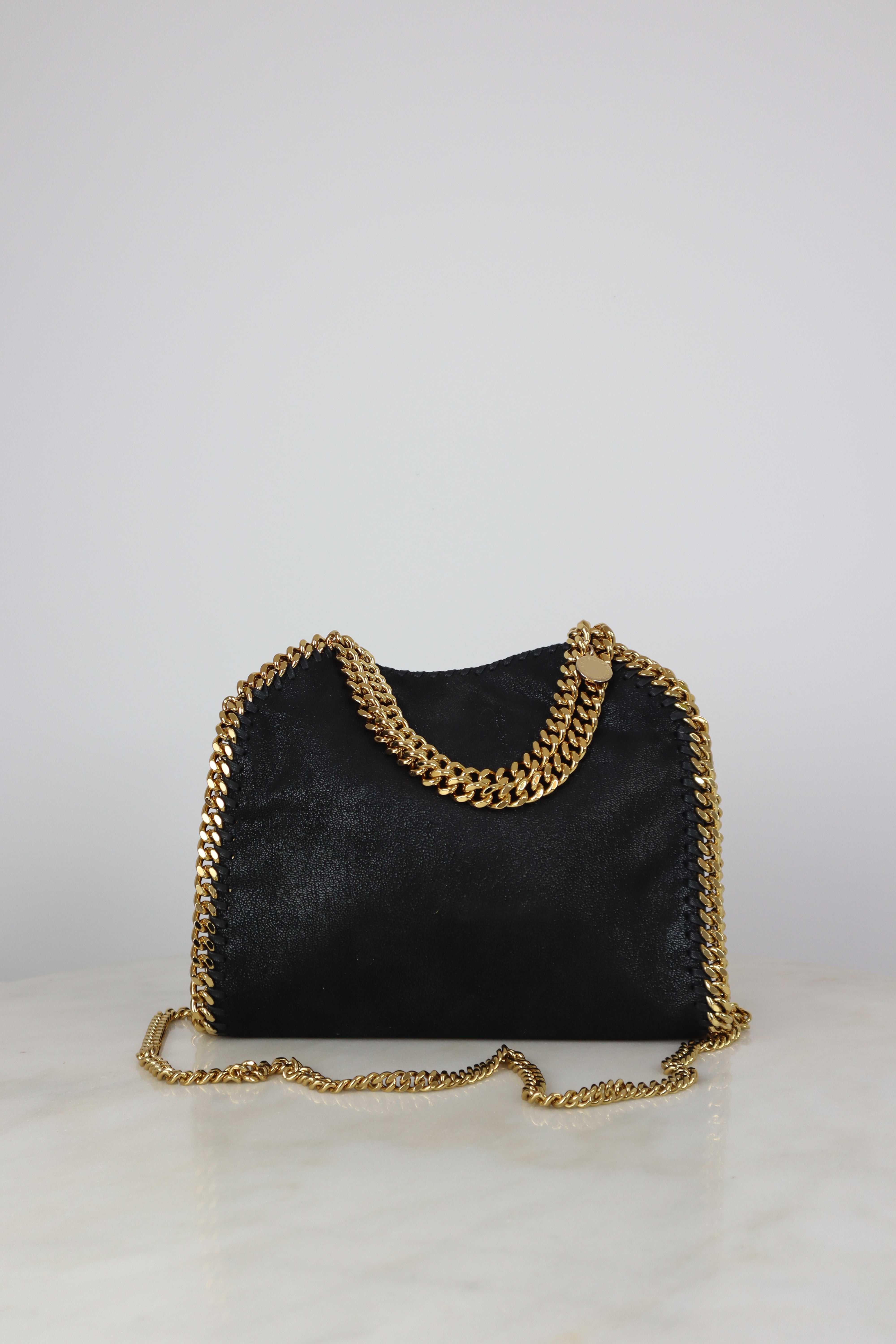 Stella Mccartney Black New Mini Falabella Tote Bag-handbag-Stella Mccartney-The Closet Egypt