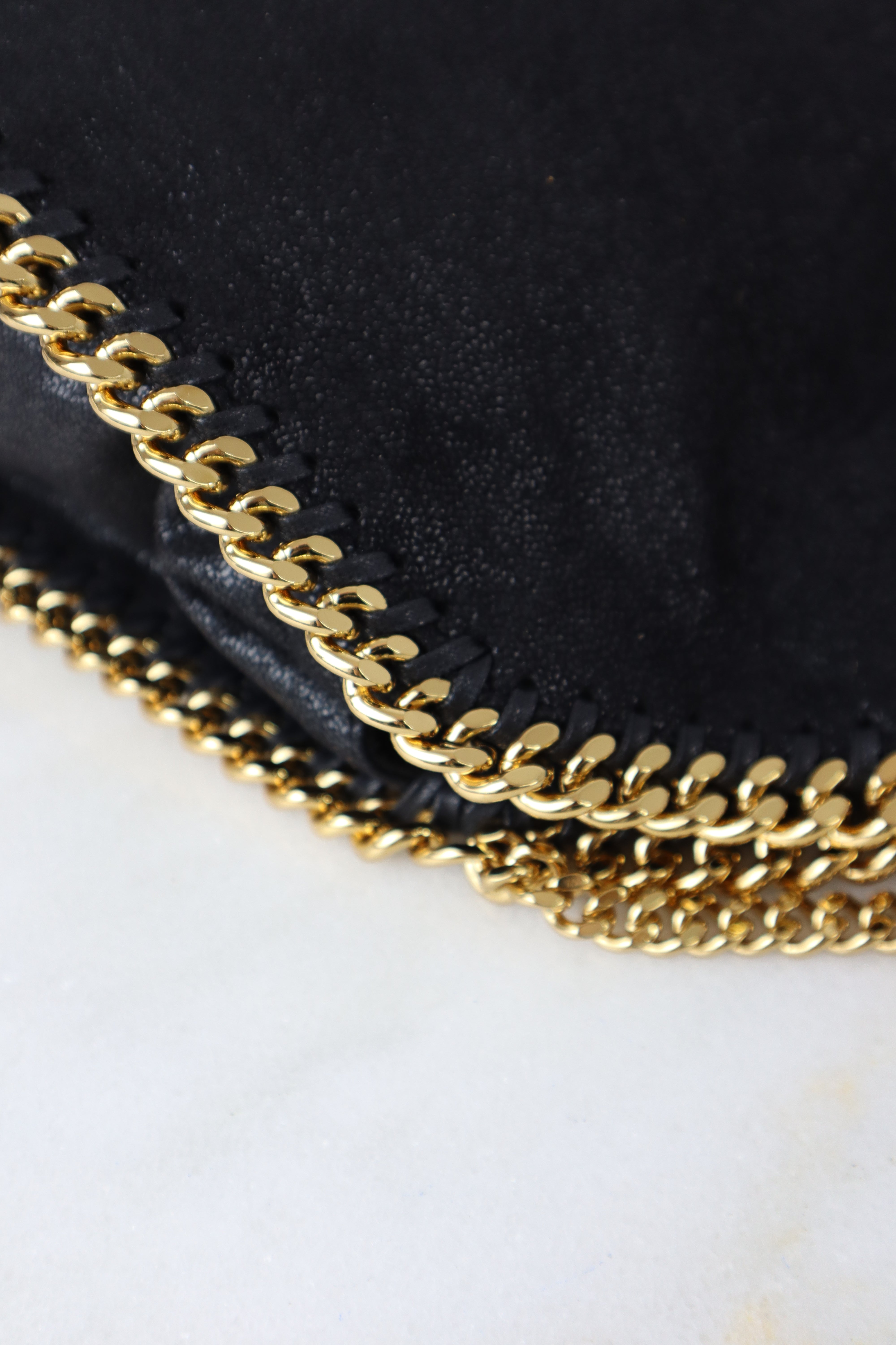 Stella Mccartney Black New Mini Falabella Tote Bag-handbag-Stella Mccartney-The Closet Egypt