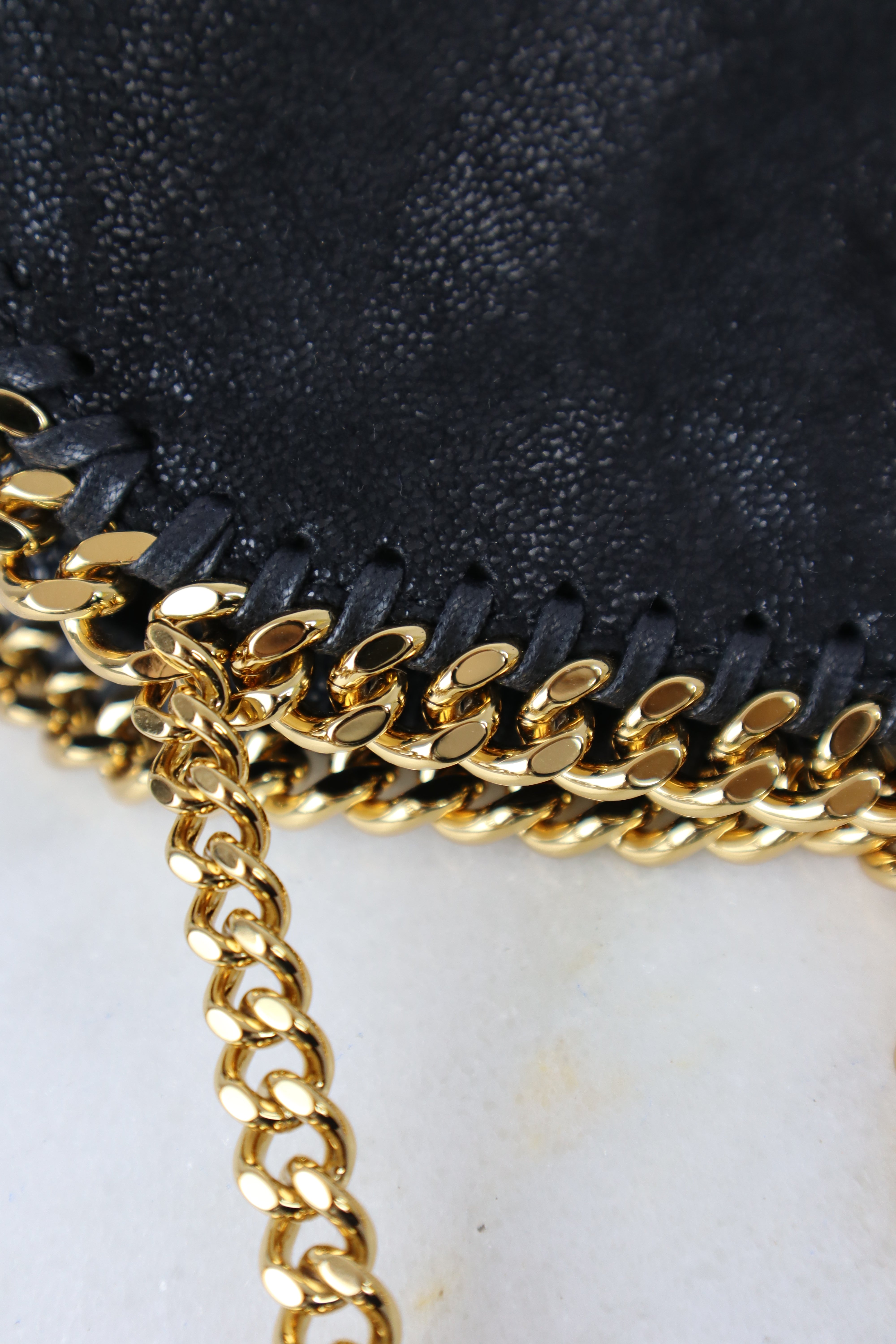 Stella Mccartney Black New Mini Falabella Tote Bag-handbag-Stella Mccartney-The Closet Egypt