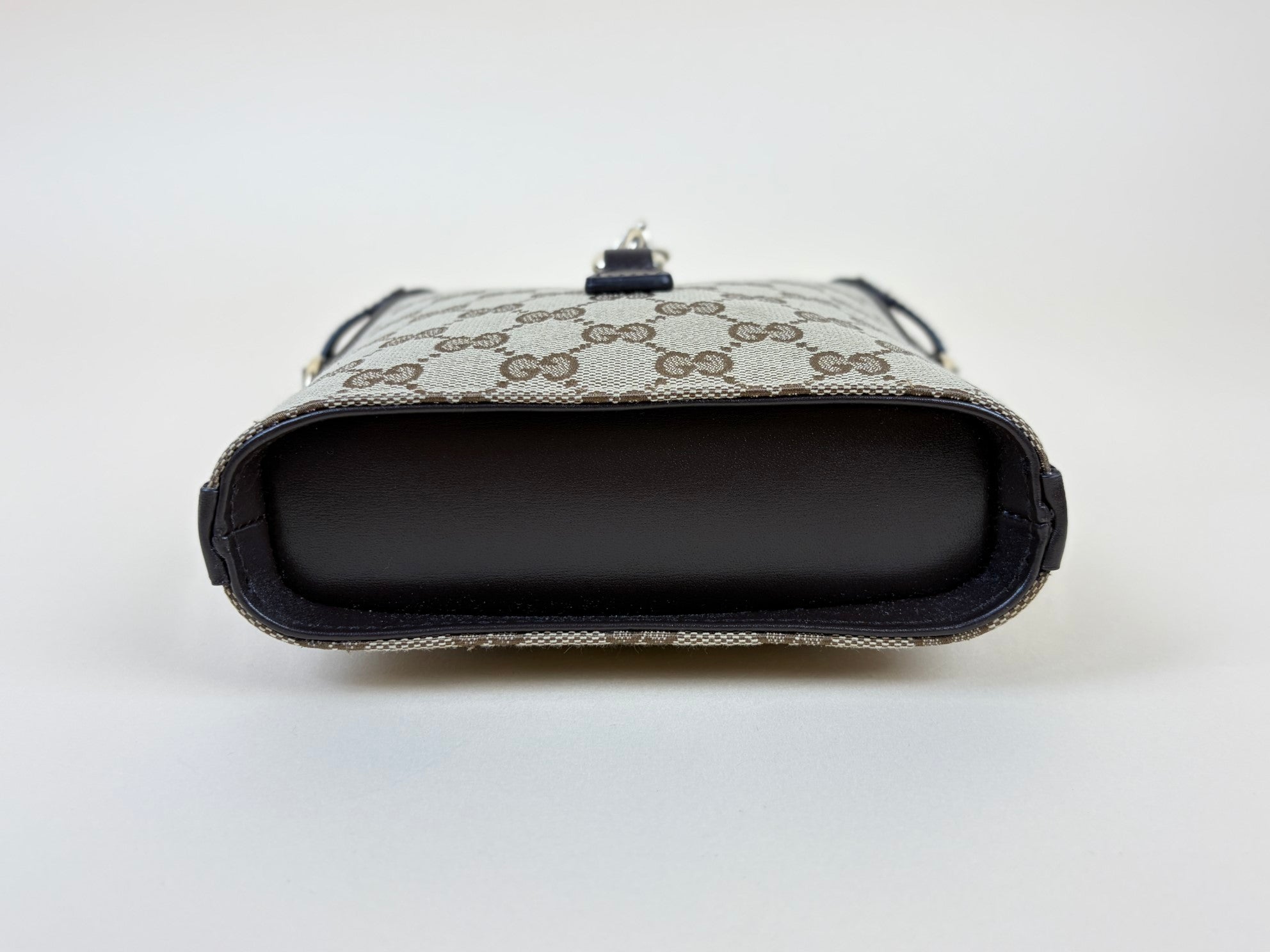 Gucci Monogram Dark Brown GG Supreme Mini Shadow Bucket Bag