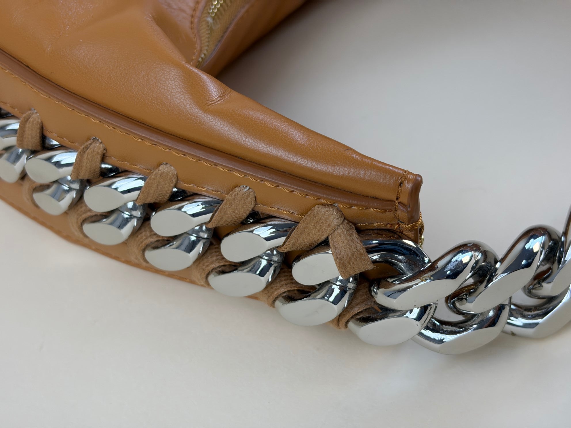 Stella McCartney camel frame zipped Hobo Bag