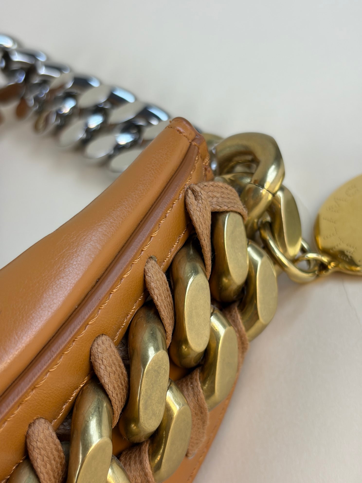 Stella McCartney camel frame zipped Hobo Bag