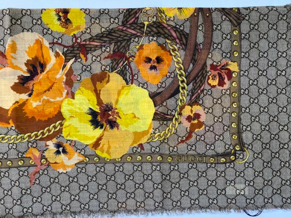 Gucci Bicolor GG Floral Scarf-Scarf-Gucci-The Closet Egypt