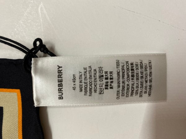 Burberry Beige Burberry Logo Print Small Silk Scarf-Scarf-Burberry-The Closet Egypt