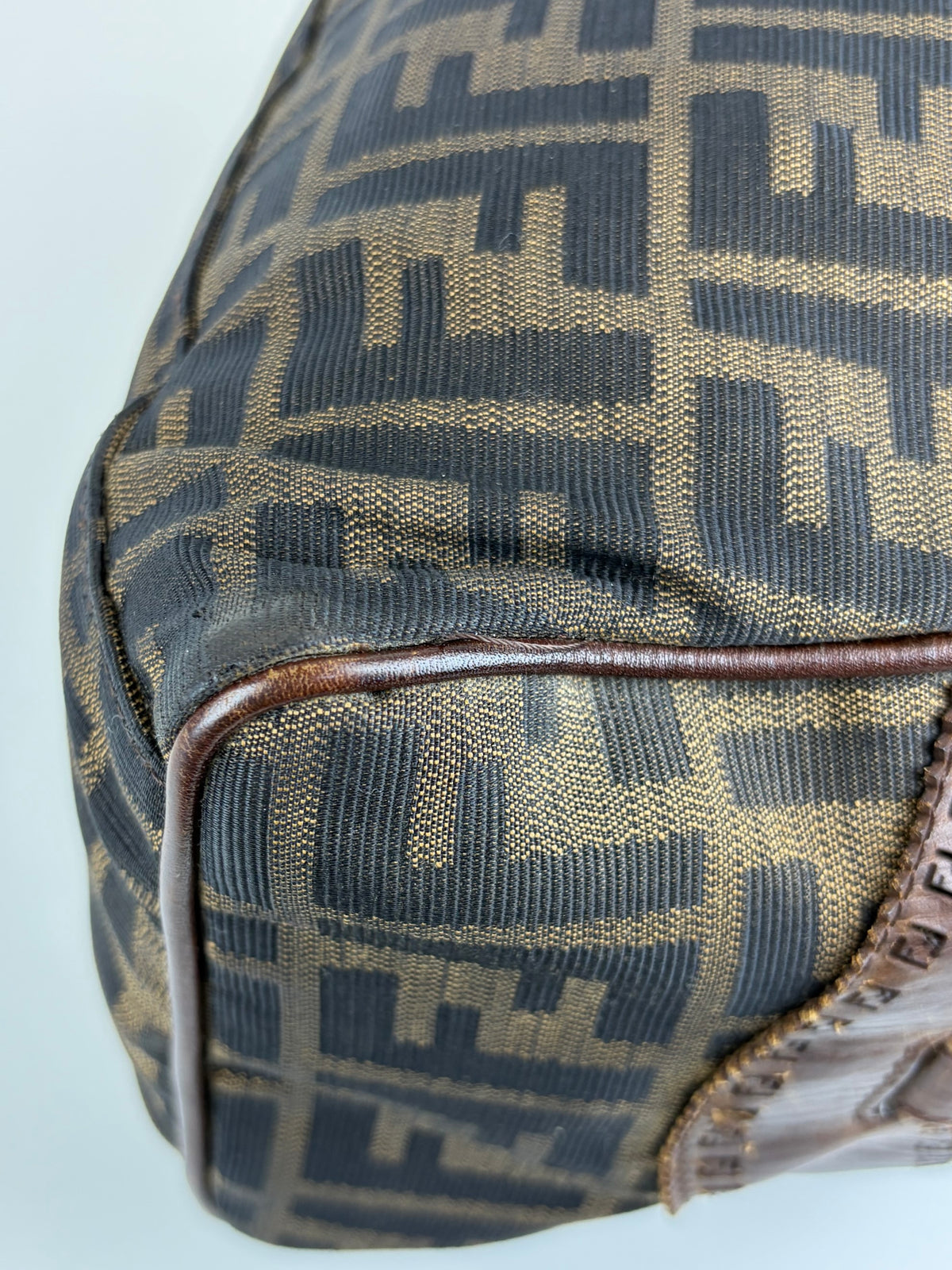Fendi brown ff vintage Zucca de jour tote