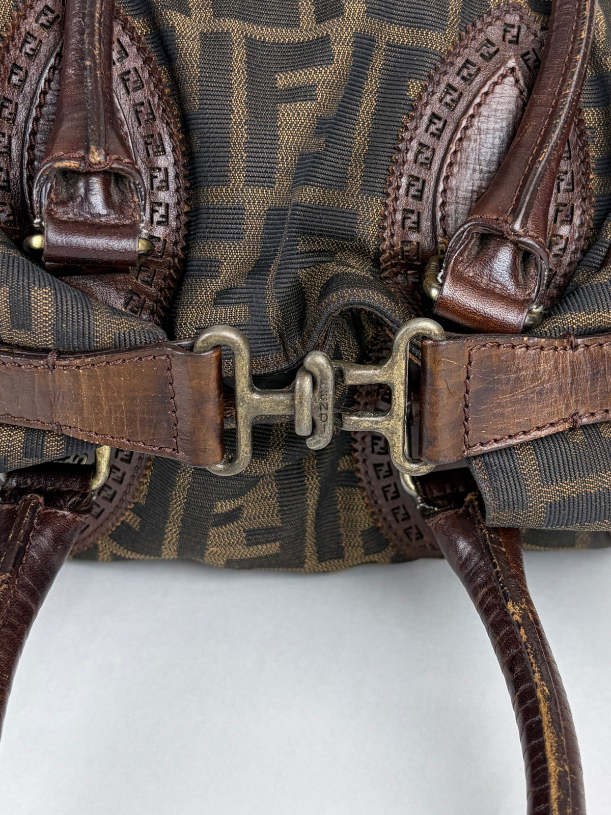 Fendi brown ff vintage Zucca de jour tote