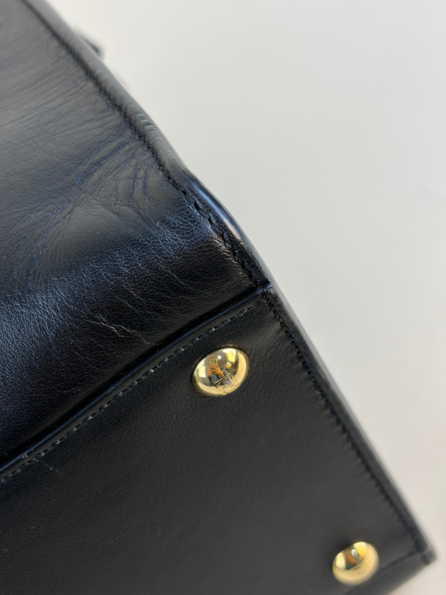 Fendi black Peekaboo X-Lite Medium Bag