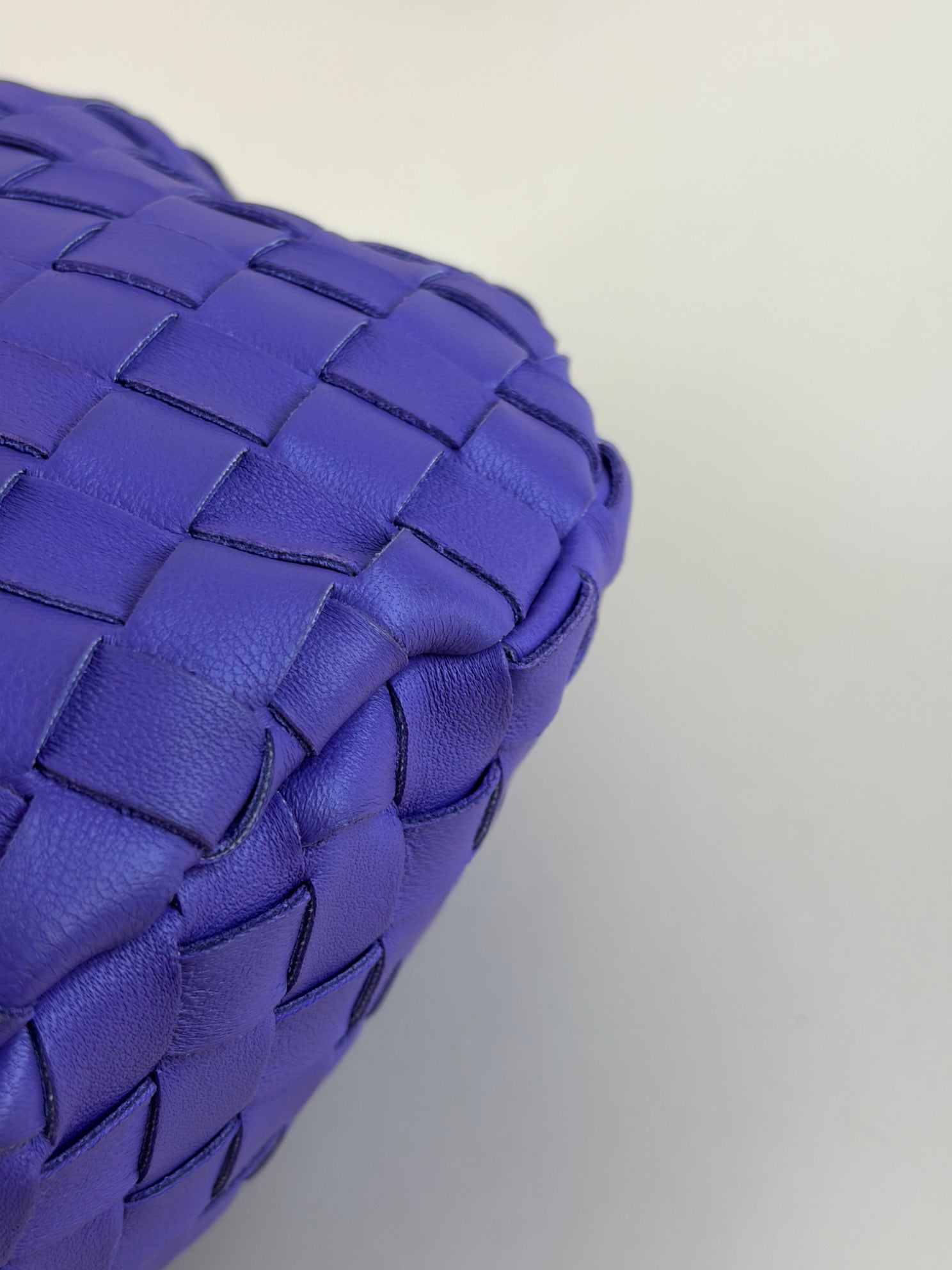 Bottega Veneta purple nappa intrecciato meduim tuuru pouch