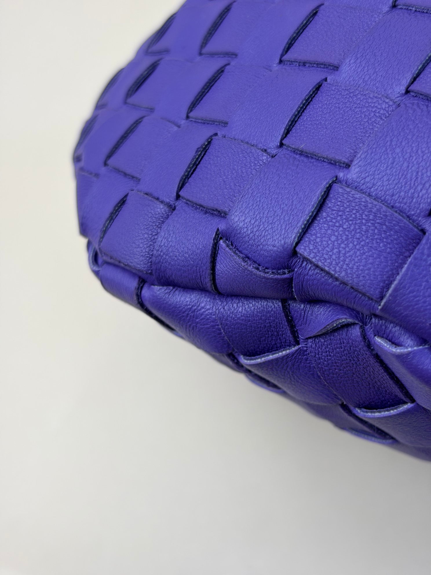 Bottega Veneta purple nappa intrecciato meduim tuuru pouch