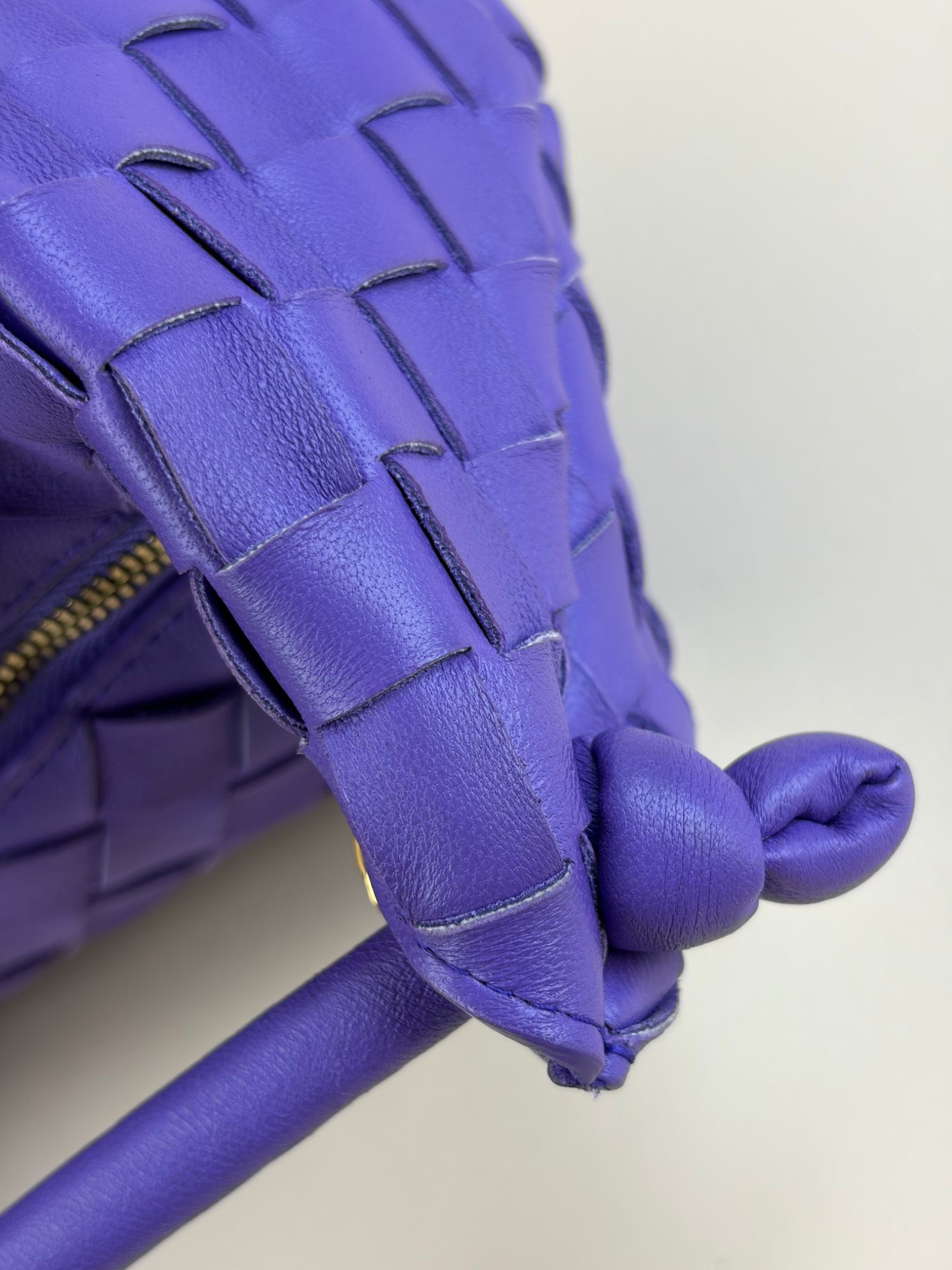 Bottega Veneta purple nappa intrecciato meduim tuuru pouch