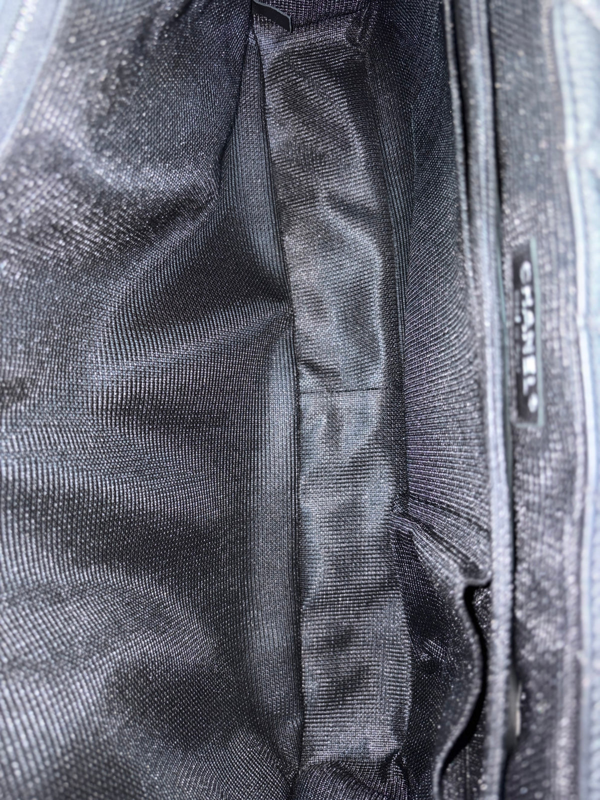 CHANEL black grained calfskin quilted xxl travel flap bag