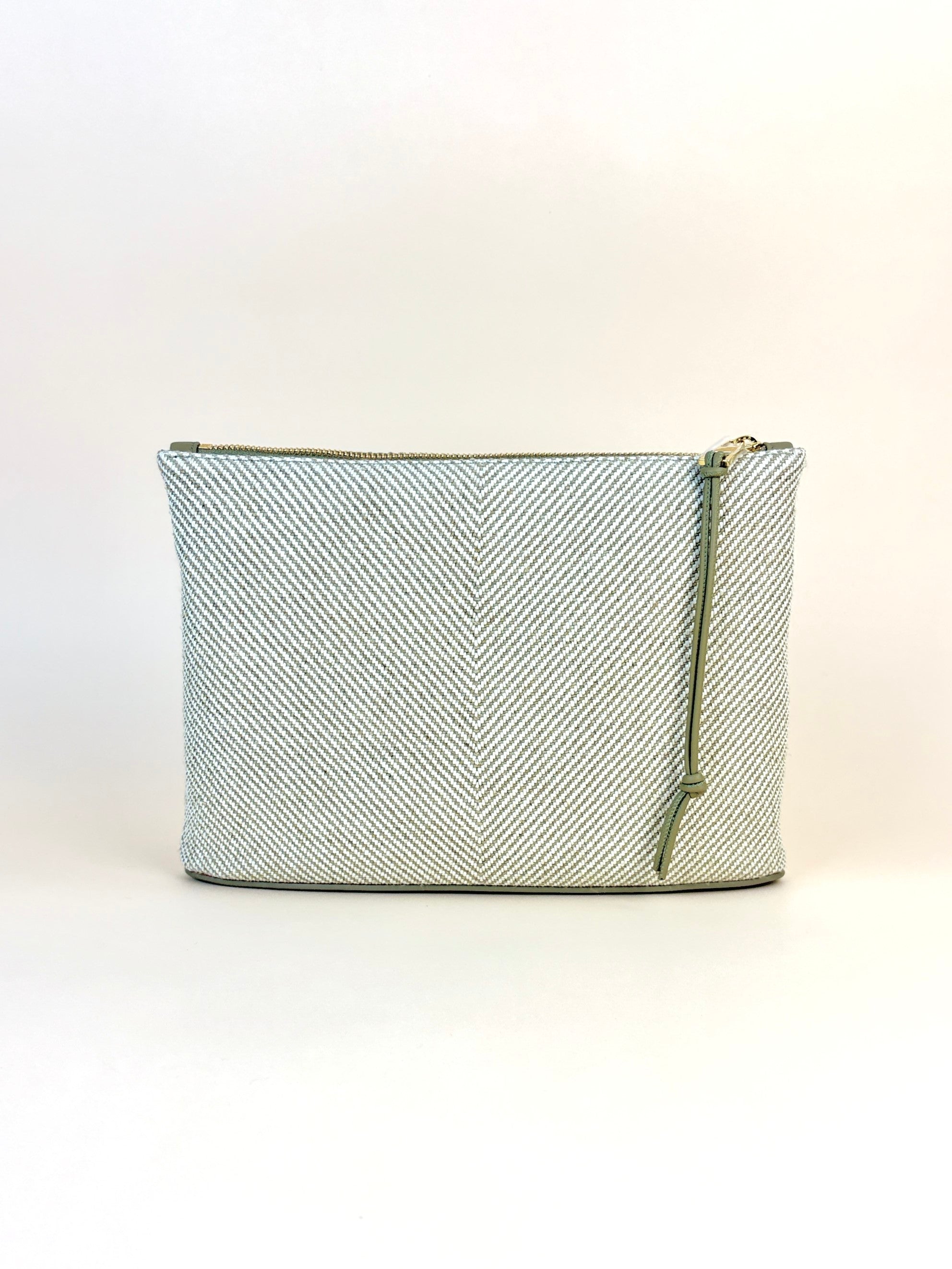Loewe beige jacquard canvas oblong pouch