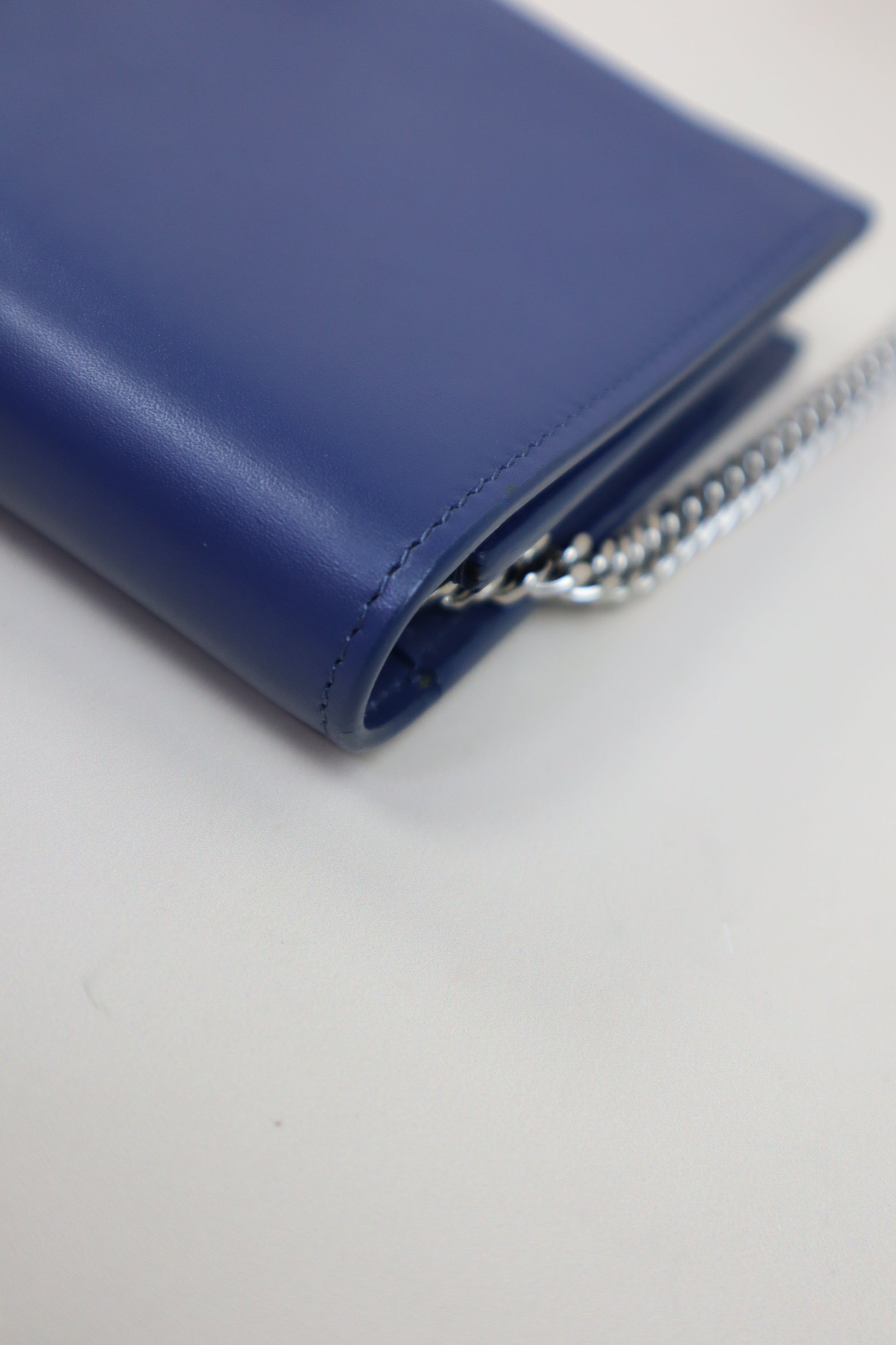 YSL Blue Kate Tassel Chain Wallet