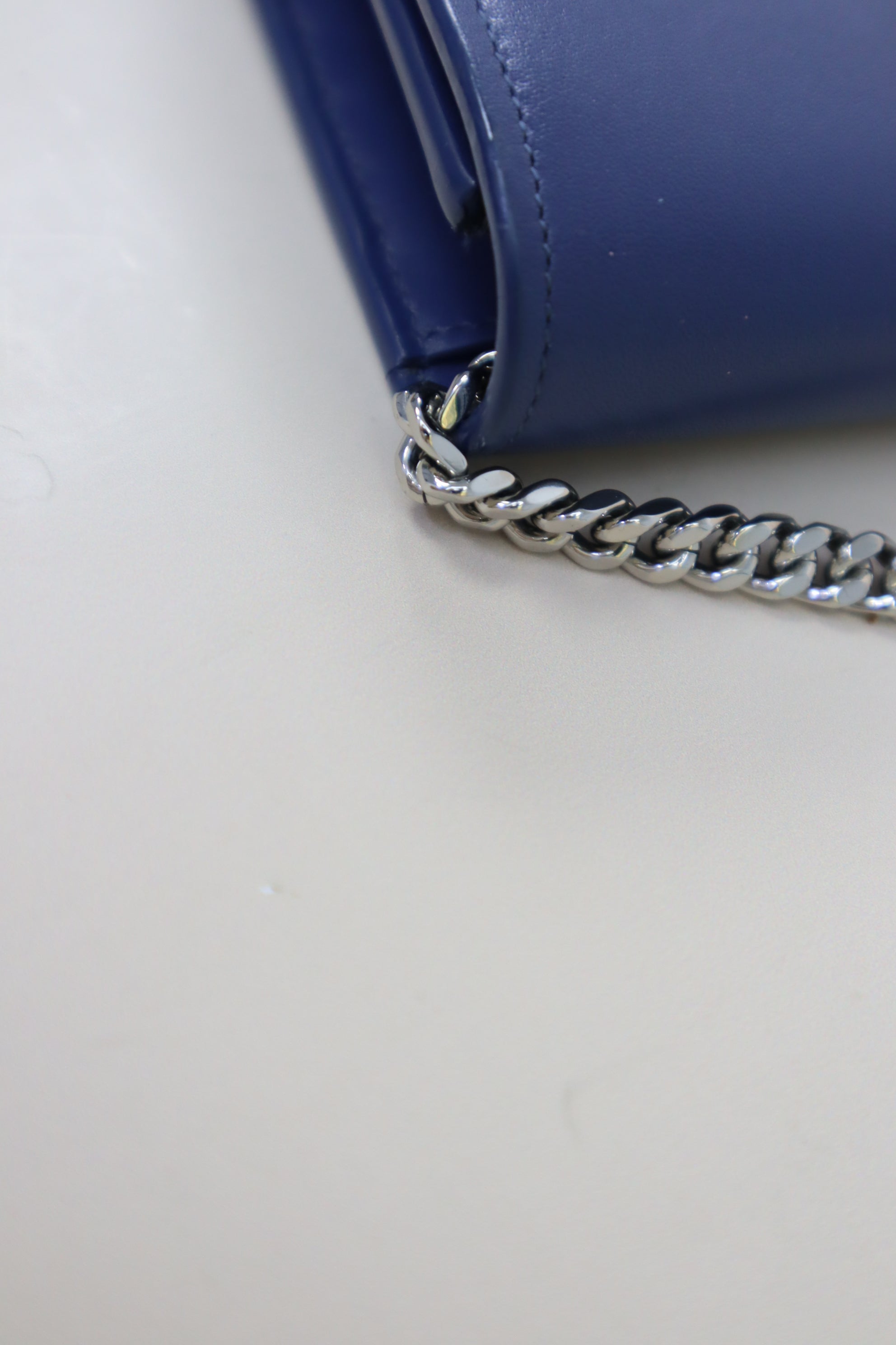 YSL Blue Kate Tassel Chain Wallet