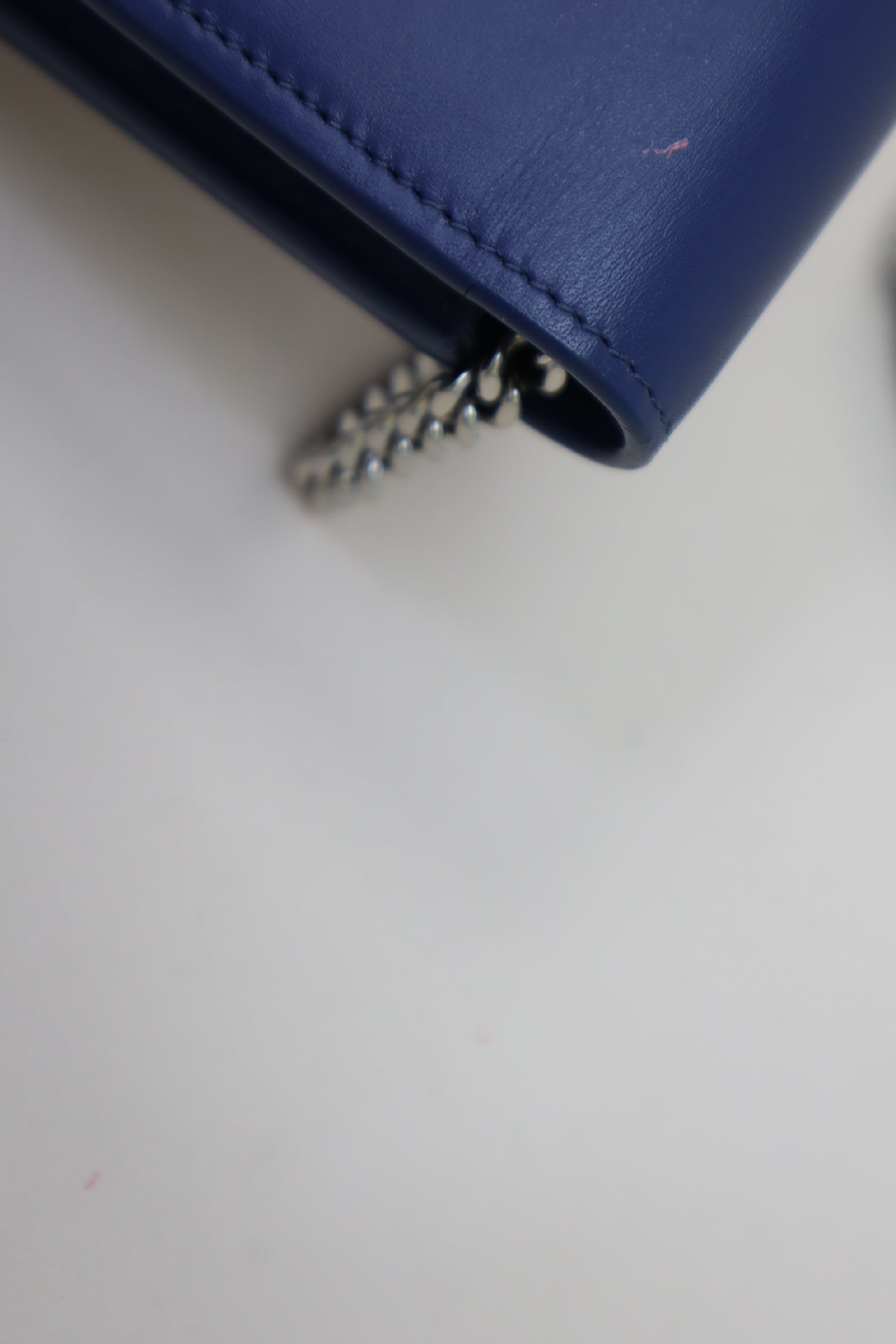 YSL Blue Kate Tassel Chain Wallet
