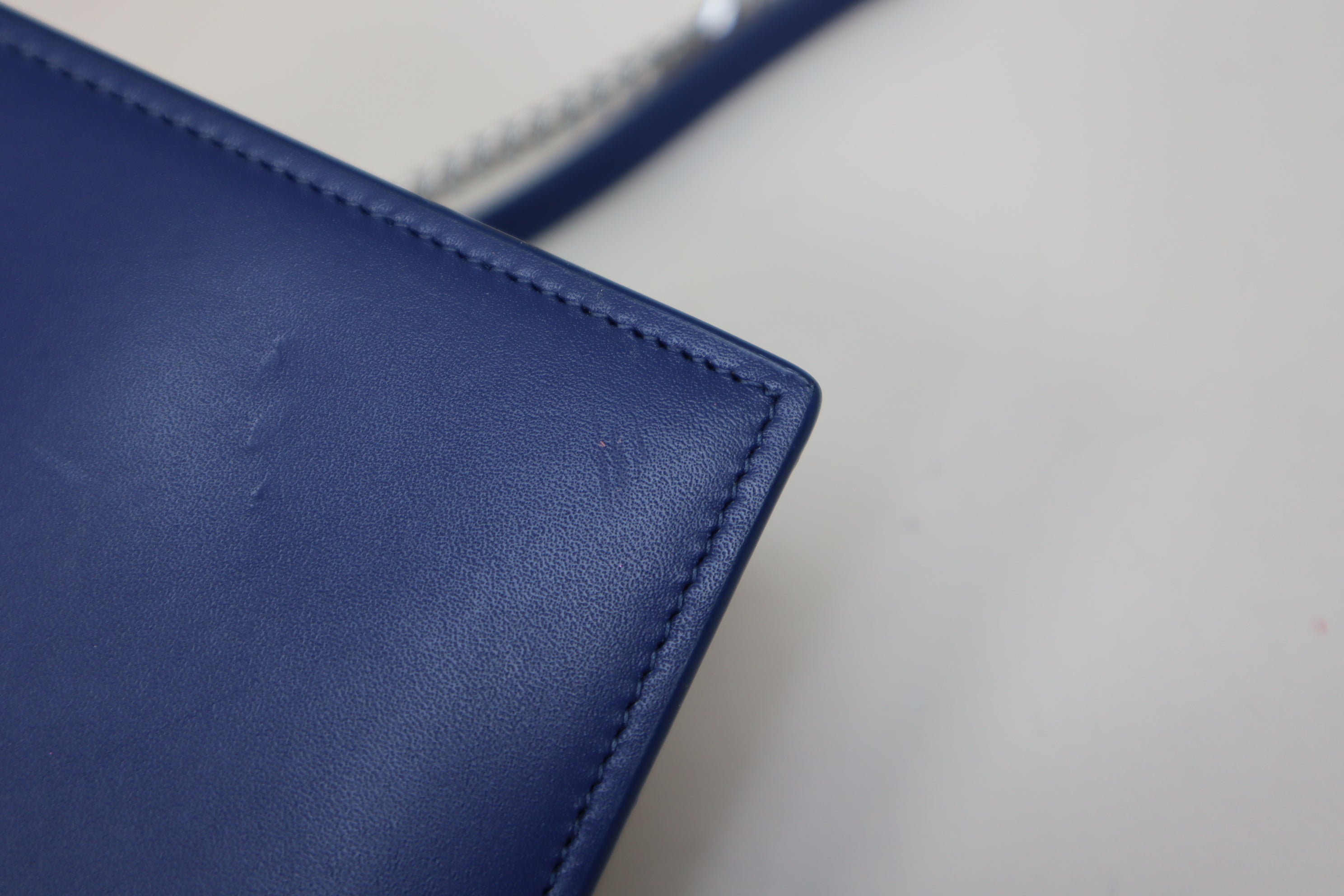 YSL Blue Kate Tassel Chain Wallet