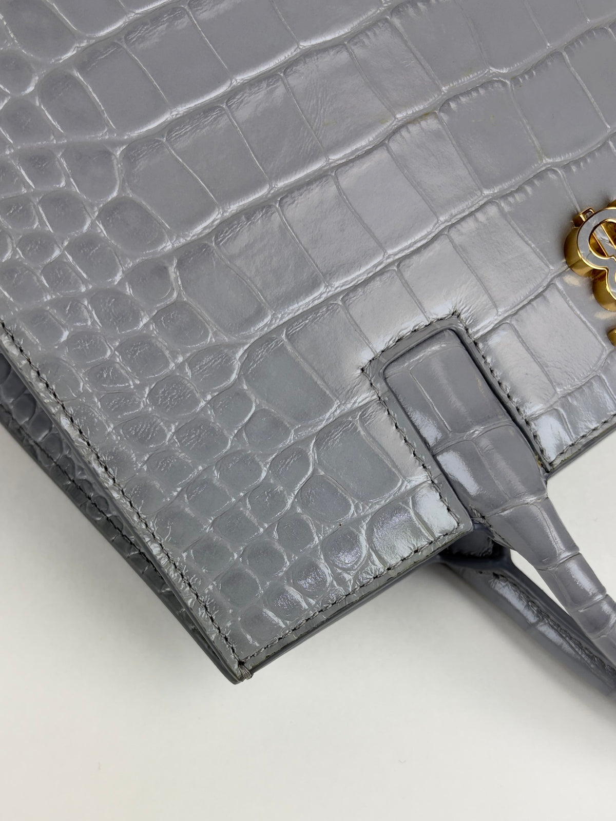 Burberry grey mini frances tote bag