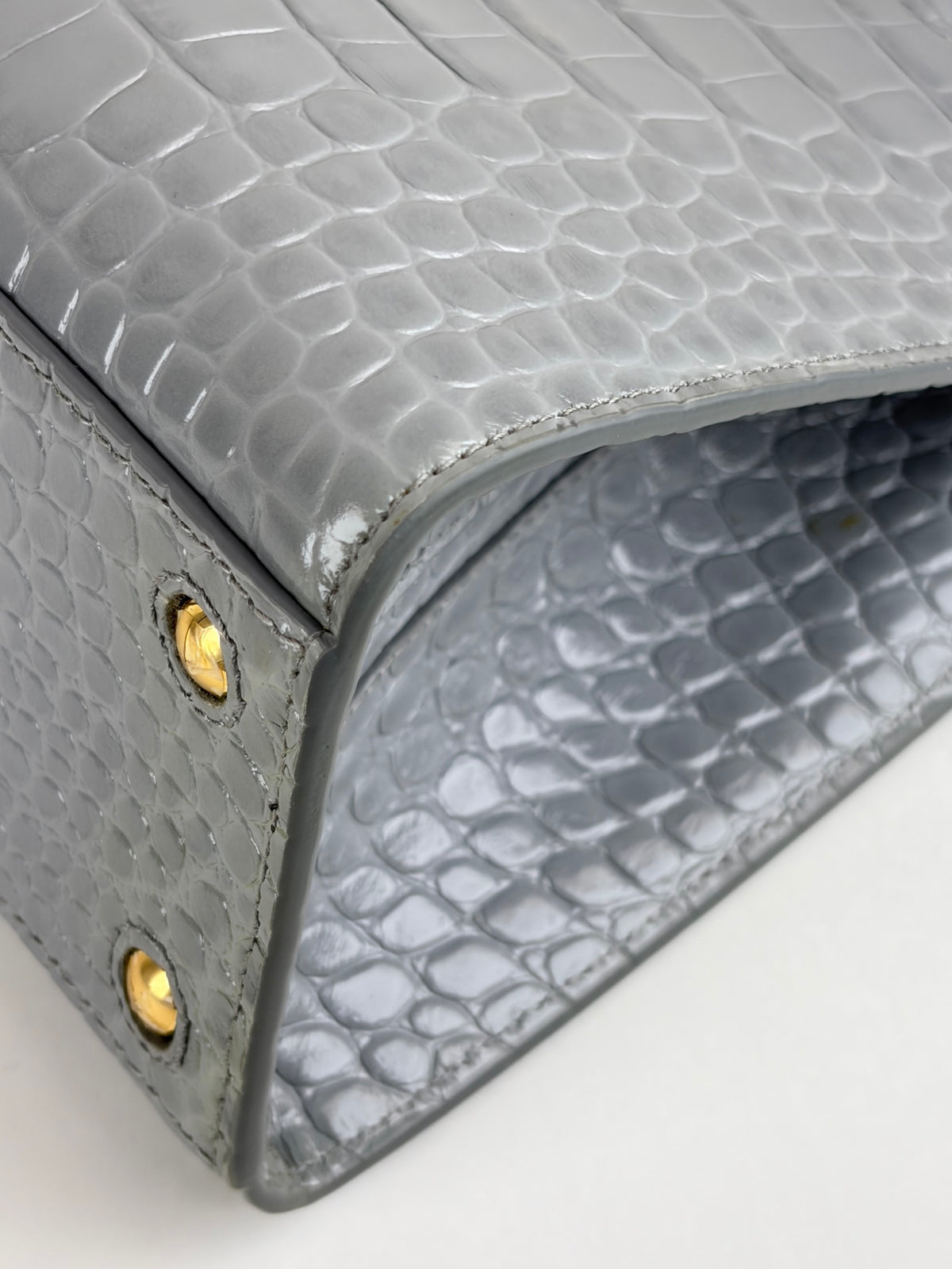 Burberry grey mini frances tote bag