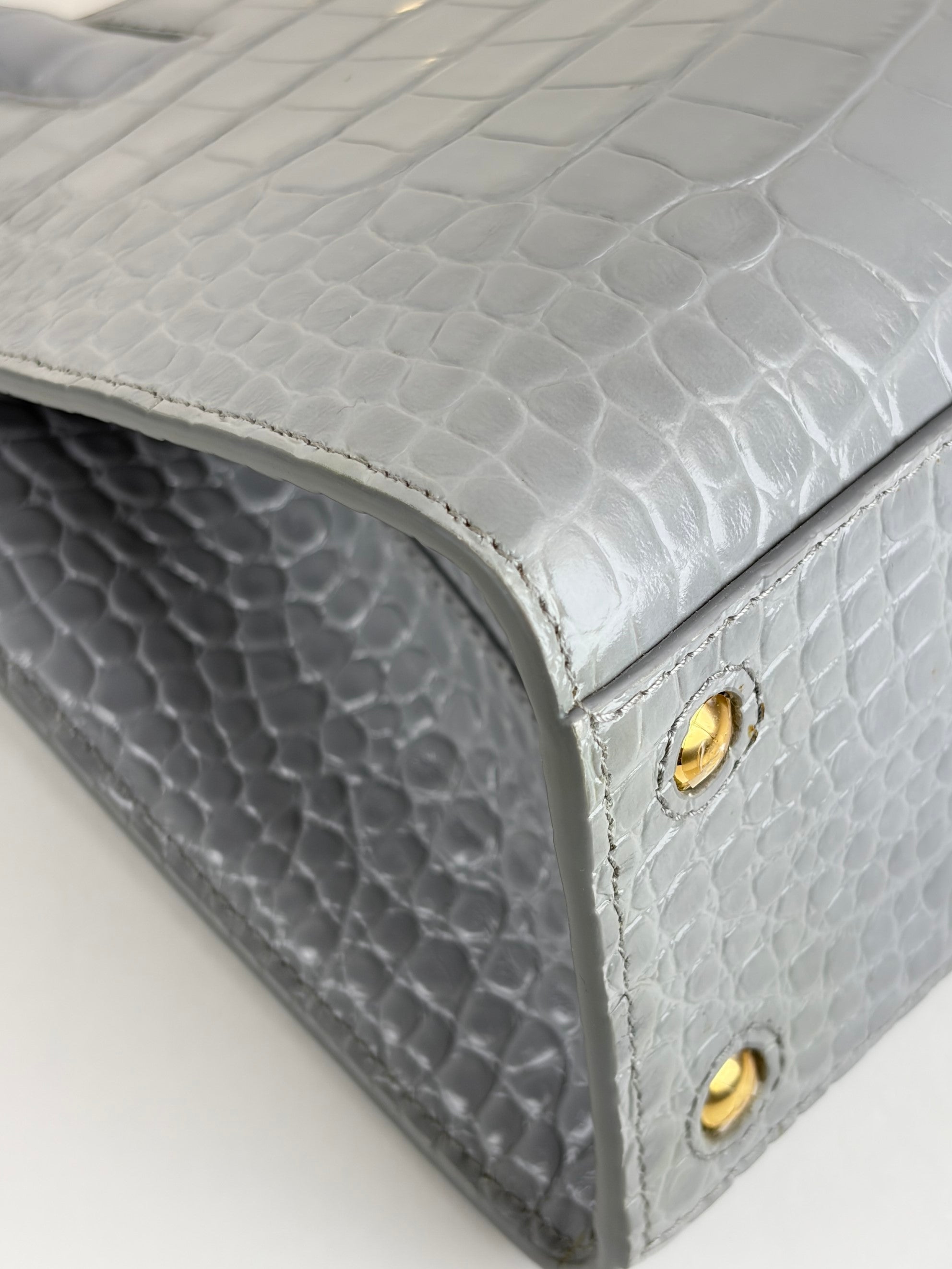 Burberry grey mini frances tote bag