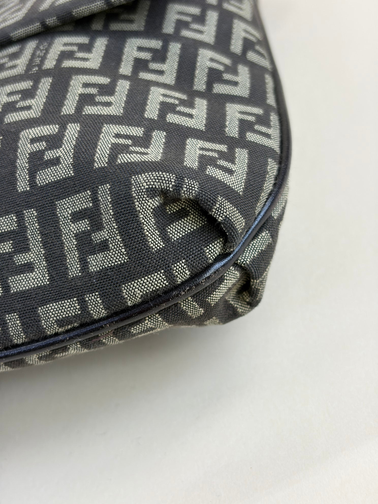 Fendi Grey FF Zucchino Crossbody Bag