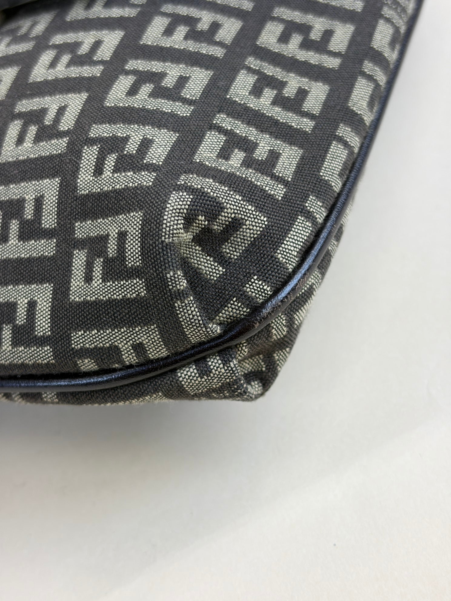 Fendi Grey FF Zucchino Crossbody Bag