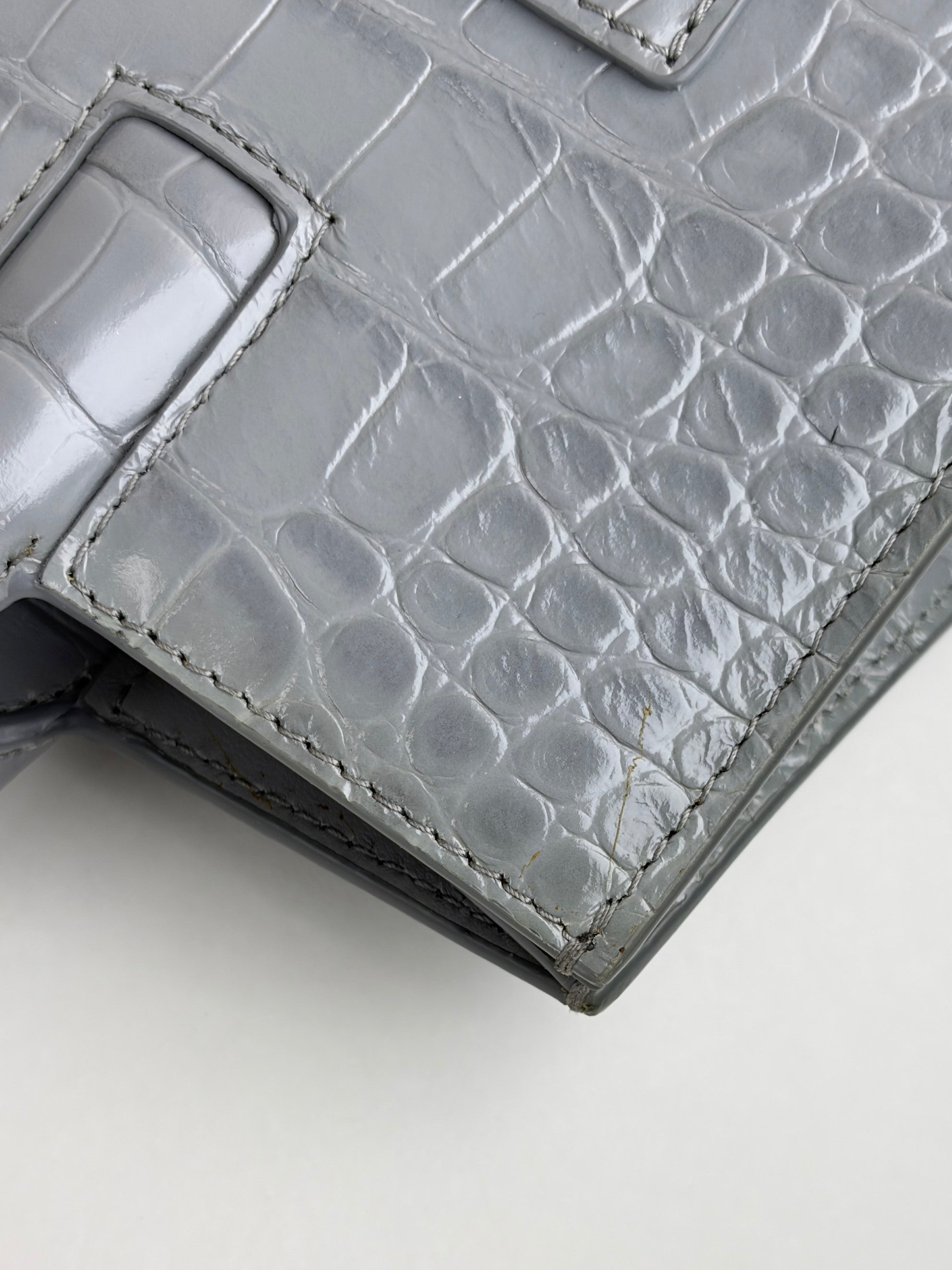 Burberry grey mini frances tote bag