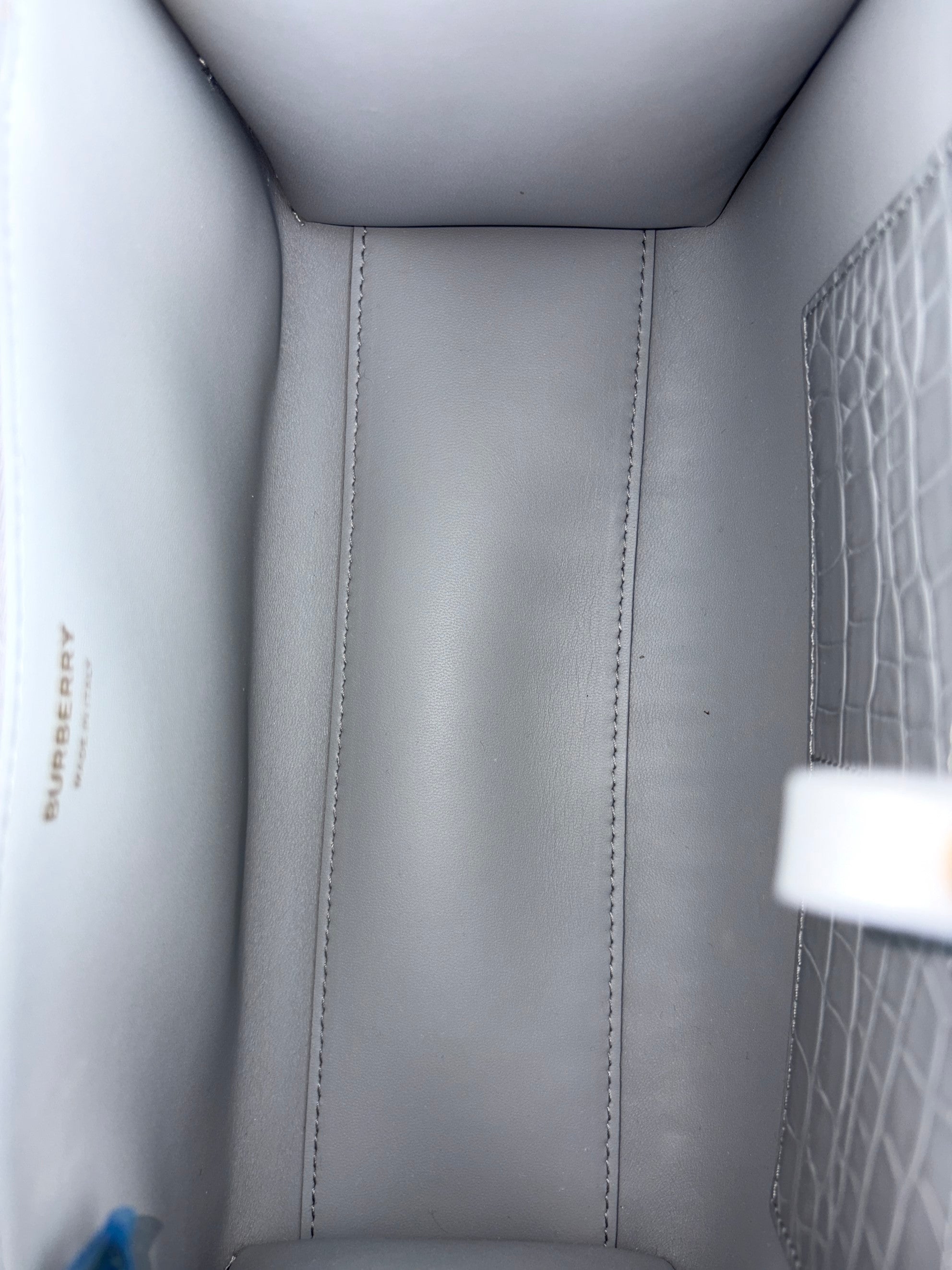 Burberry grey mini frances tote bag