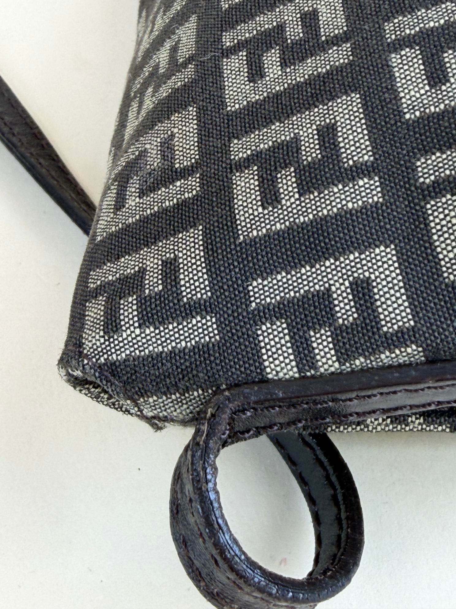 Fendi Grey FF Zucchino Crossbody Bag