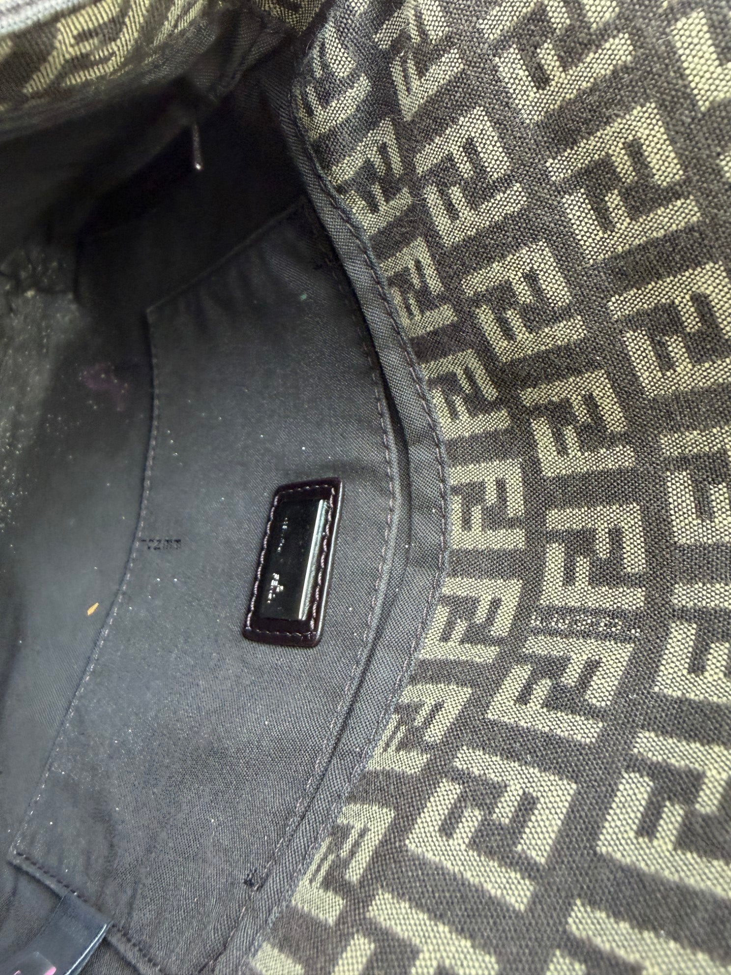 Fendi Grey FF Zucchino Crossbody Bag