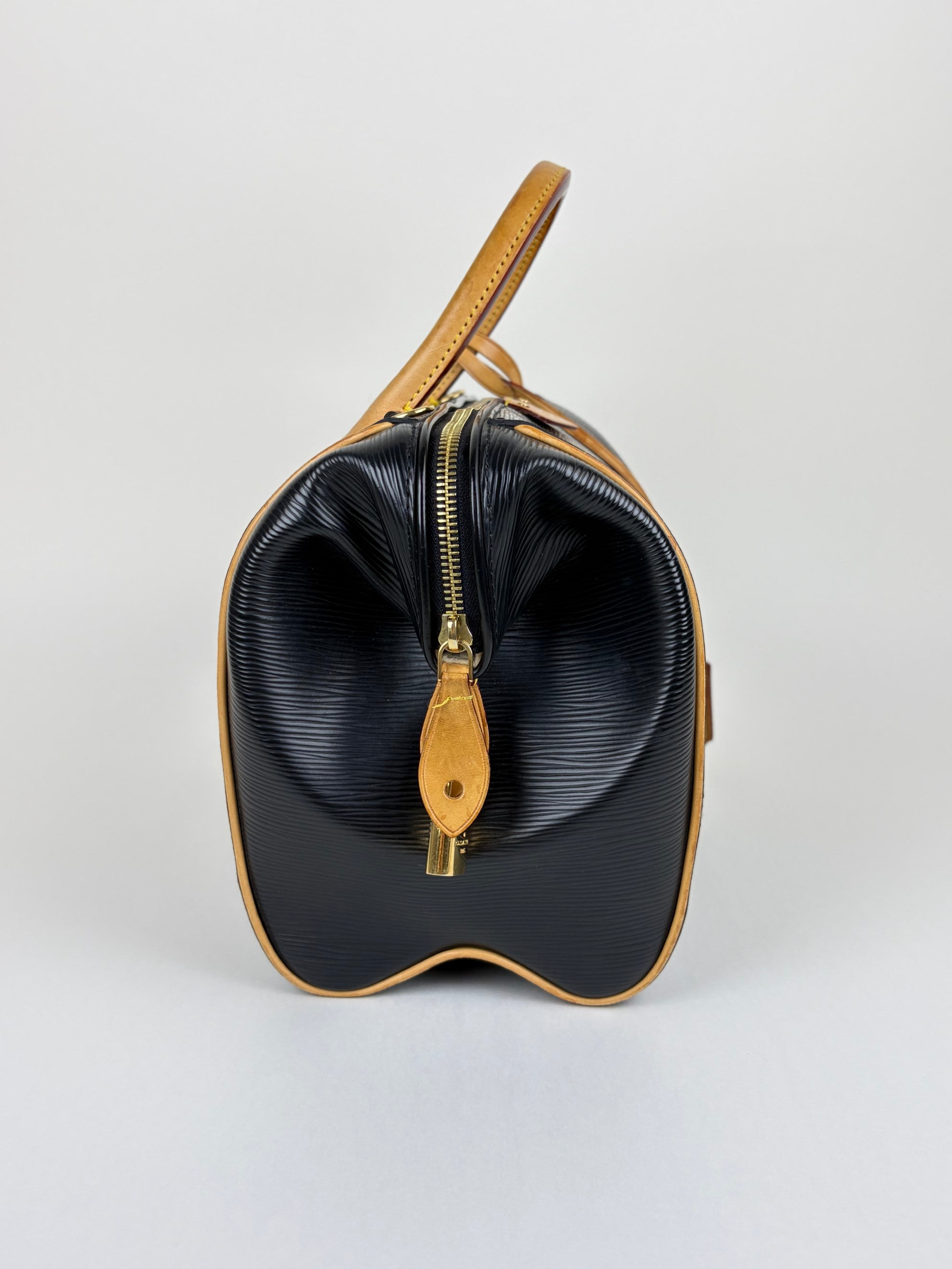 Louis Vuitton black epi leather doc speedy pm bag