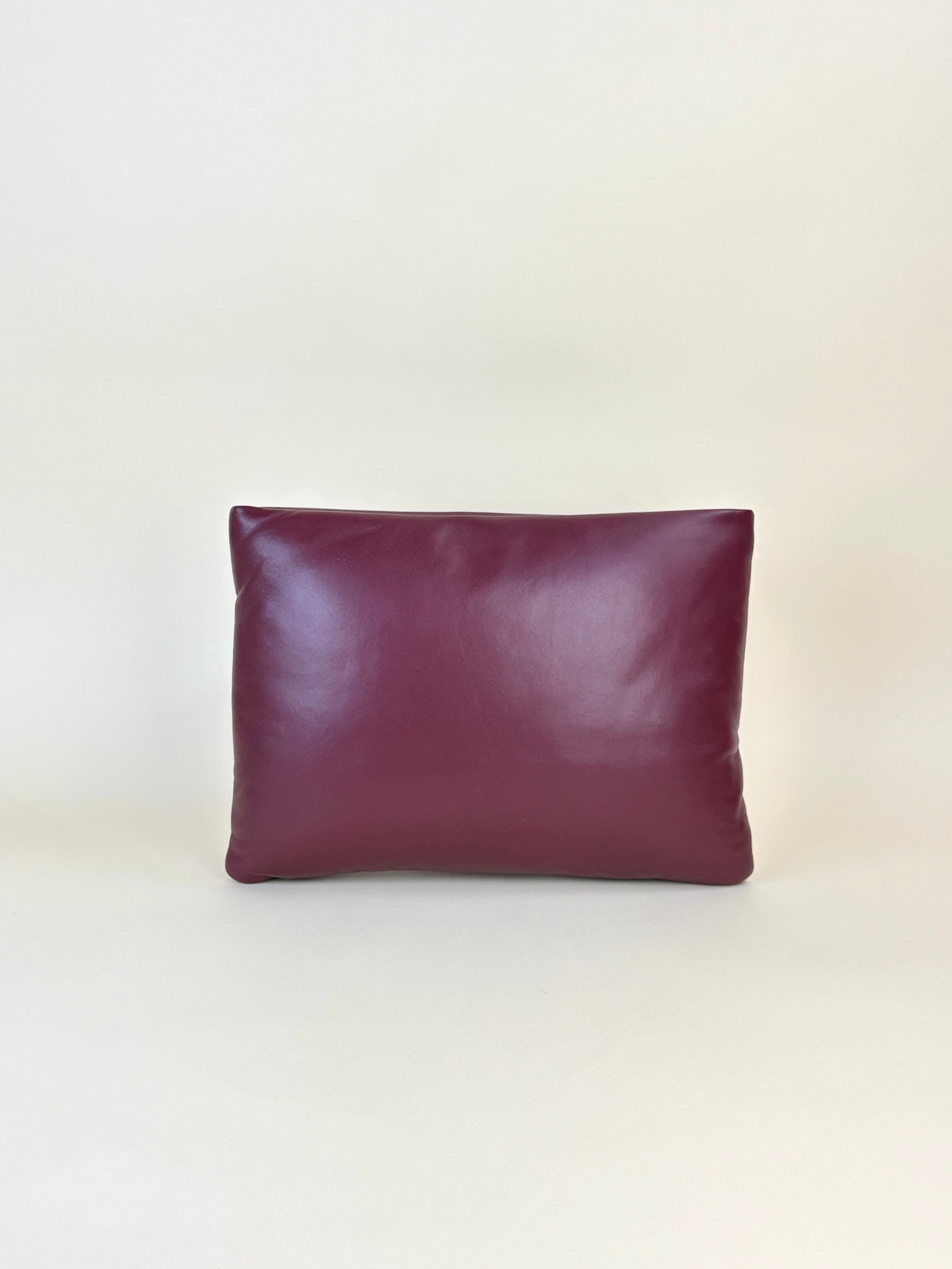 ysl burgundy calypso large zip pouch