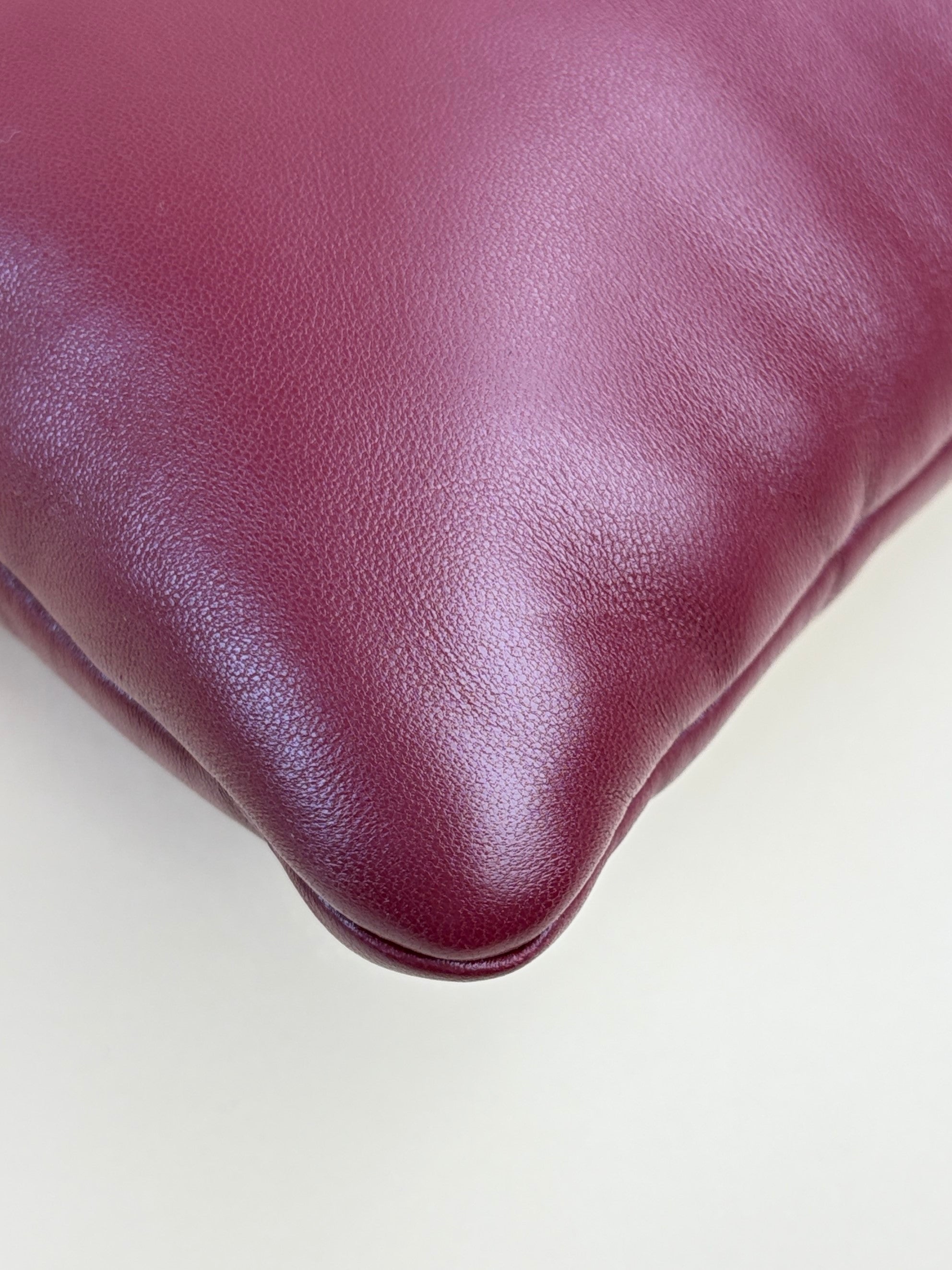 ysl burgundy calypso large zip pouch