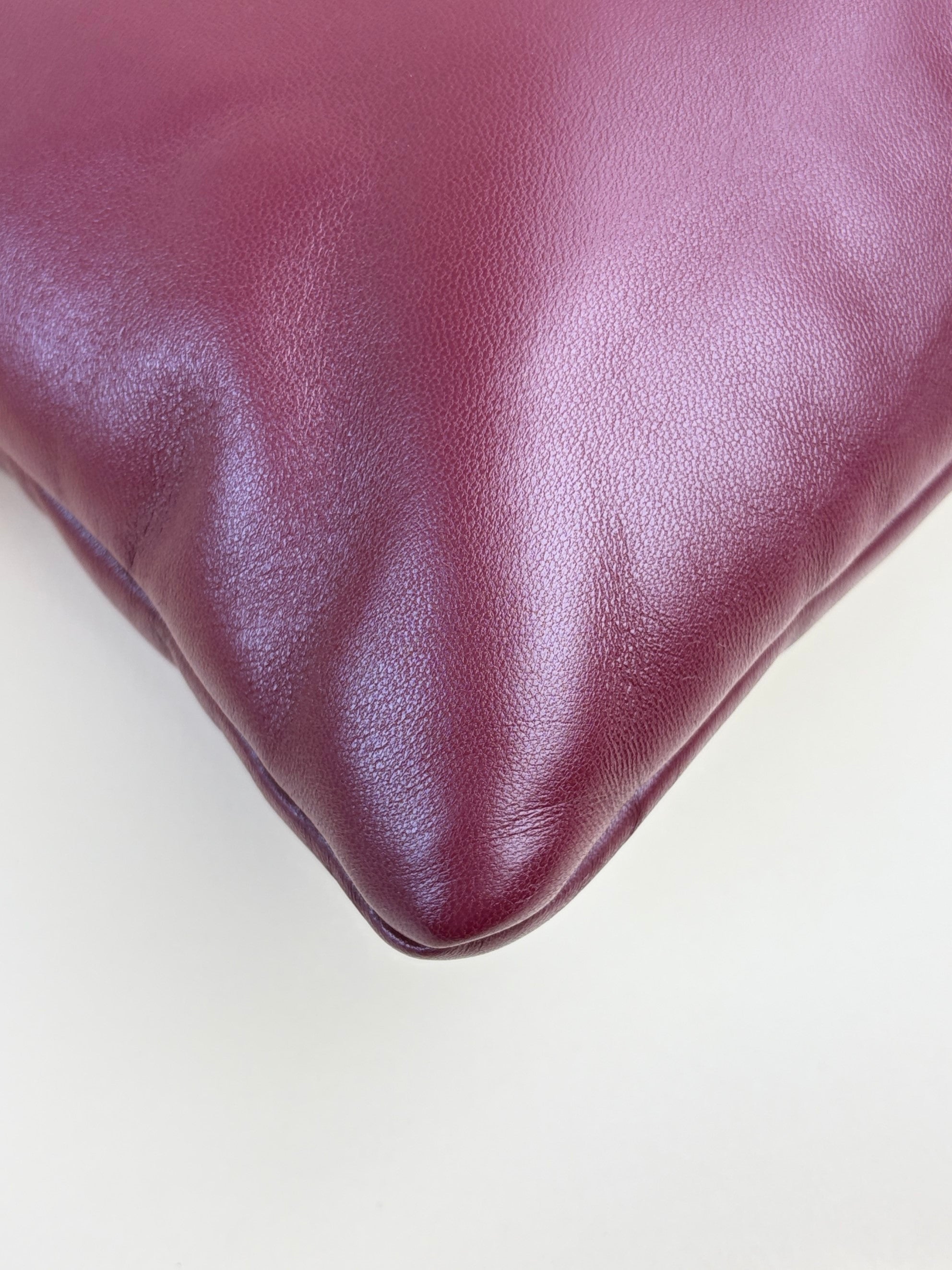ysl burgundy calypso large zip pouch