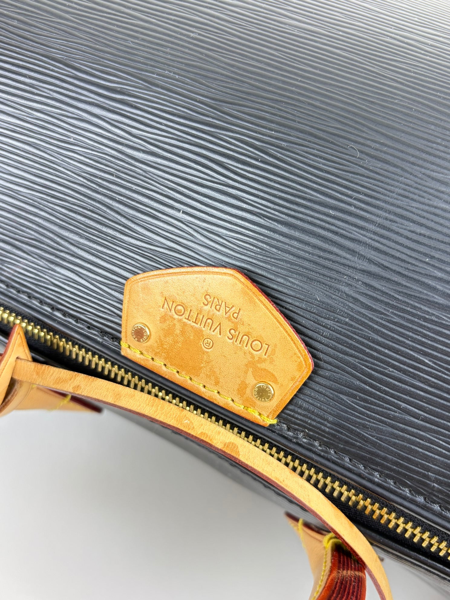 Louis Vuitton black epi leather doc speedy pm bag