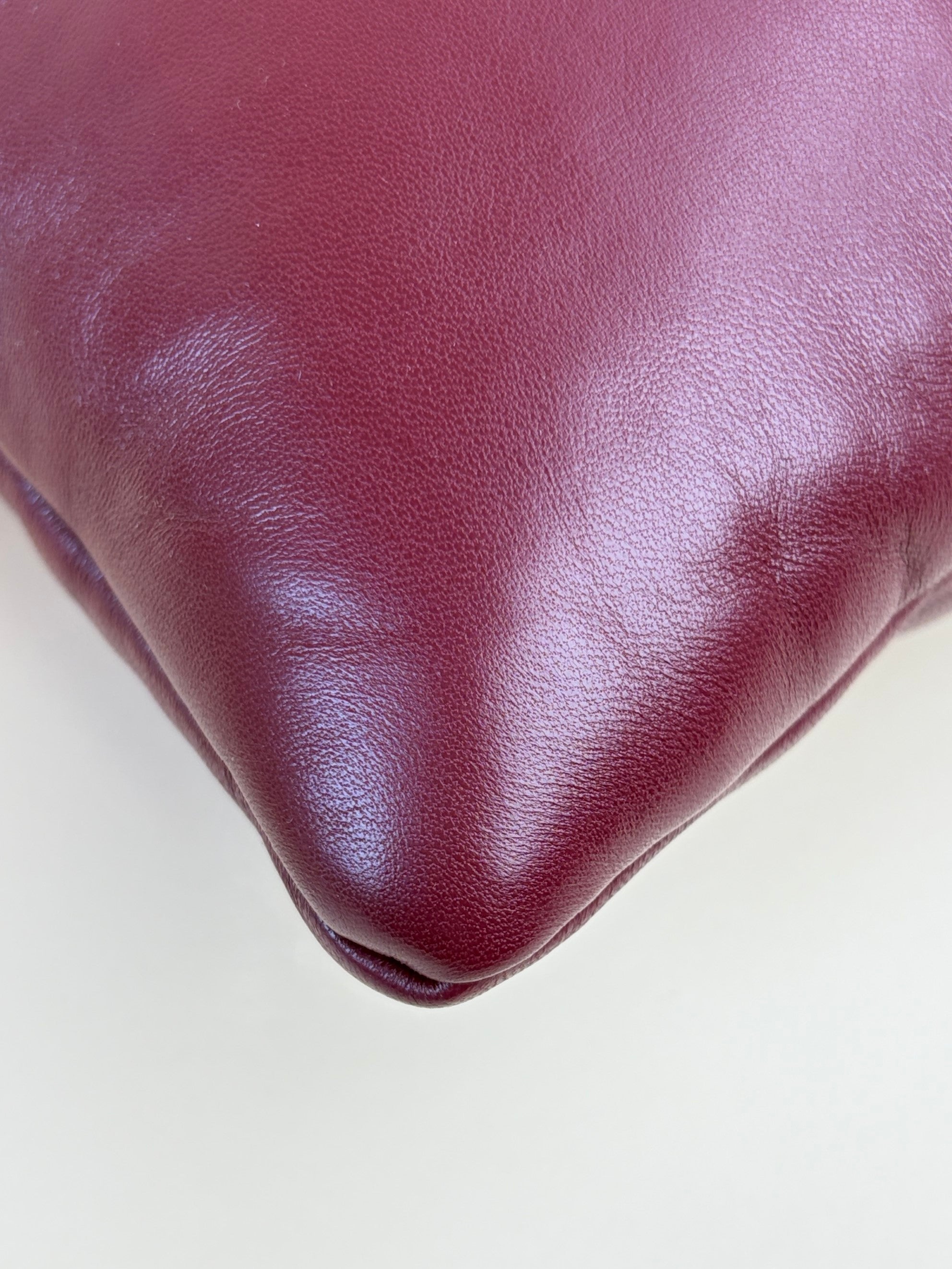 ysl burgundy calypso large zip pouch