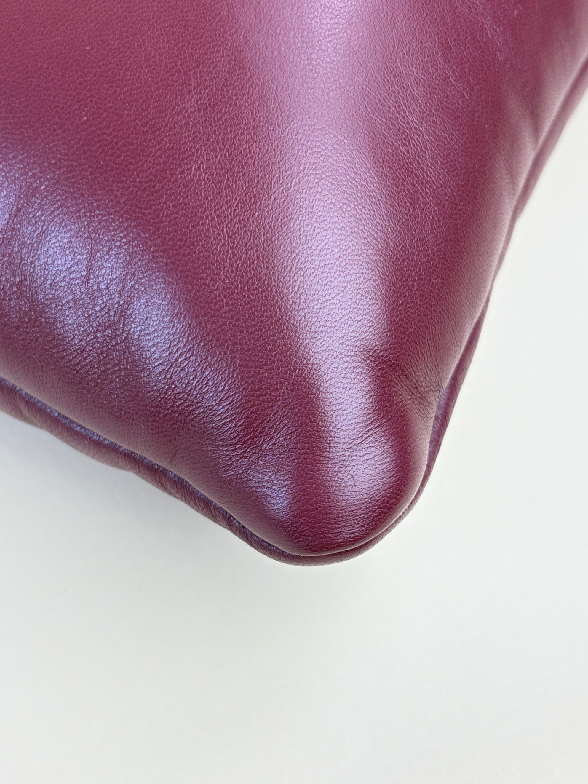 ysl burgundy calypso large zip pouch