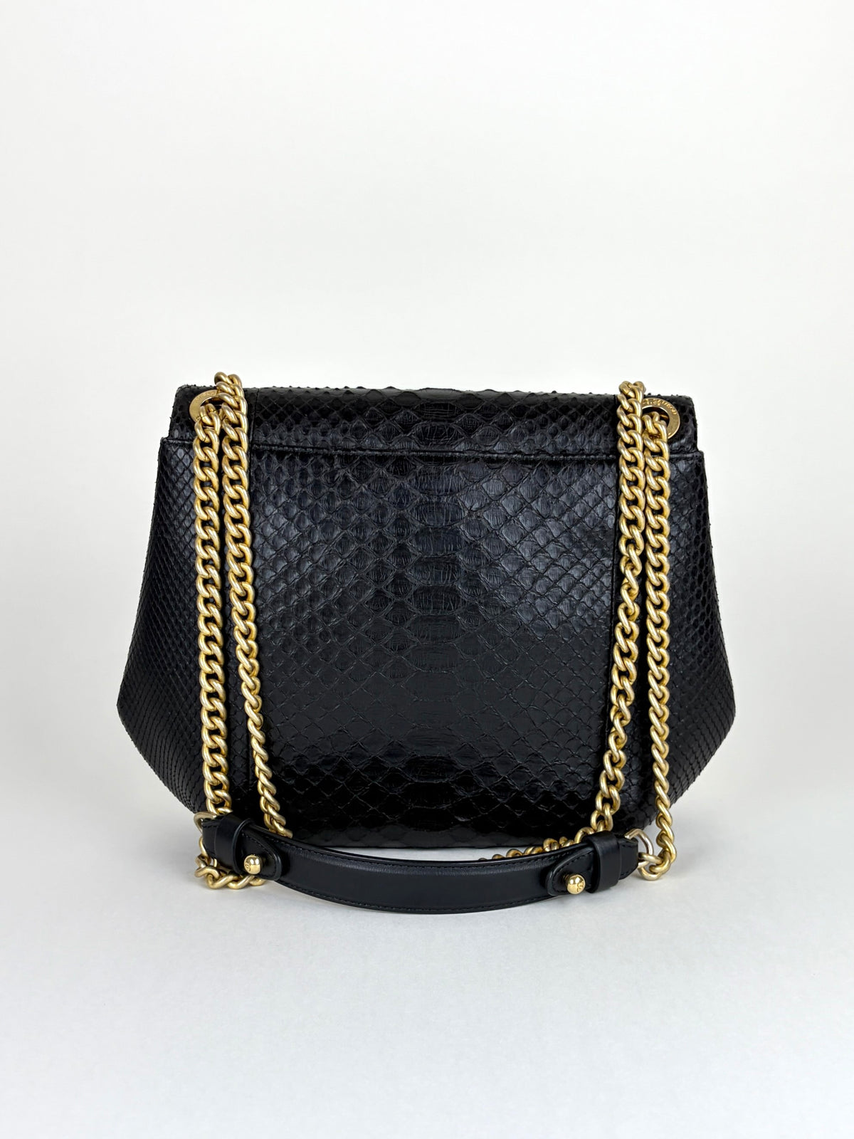 Chanel Black python cc flap bag