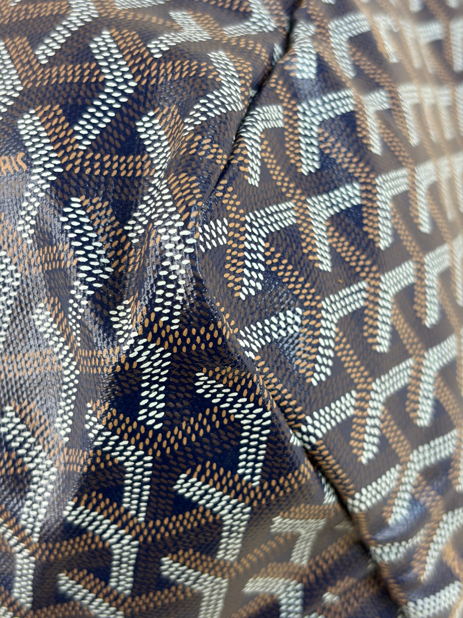 Goyard gabardine Sairam navy blue with pouch