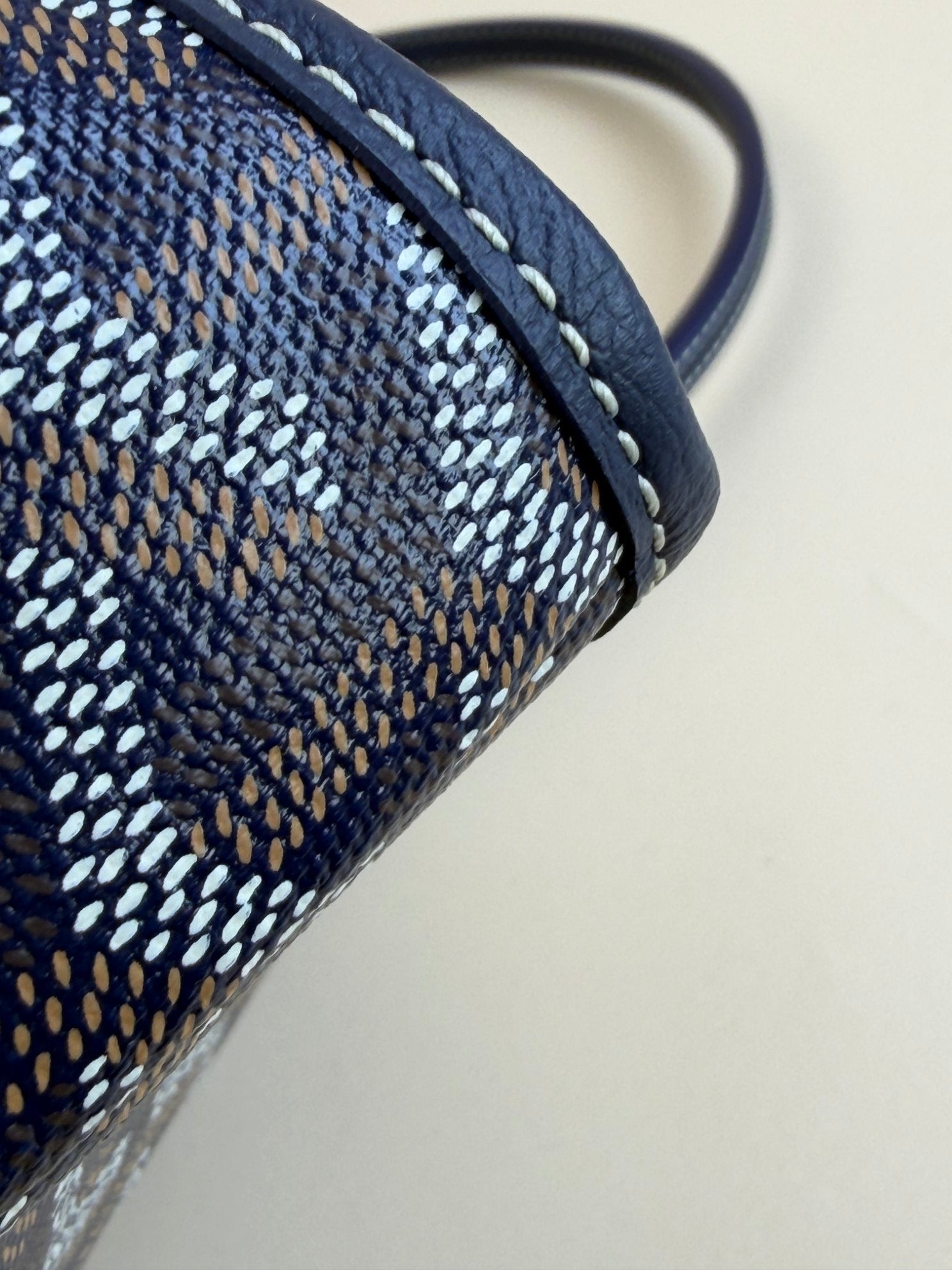 Goyard gabardine Sairam navy blue with pouch