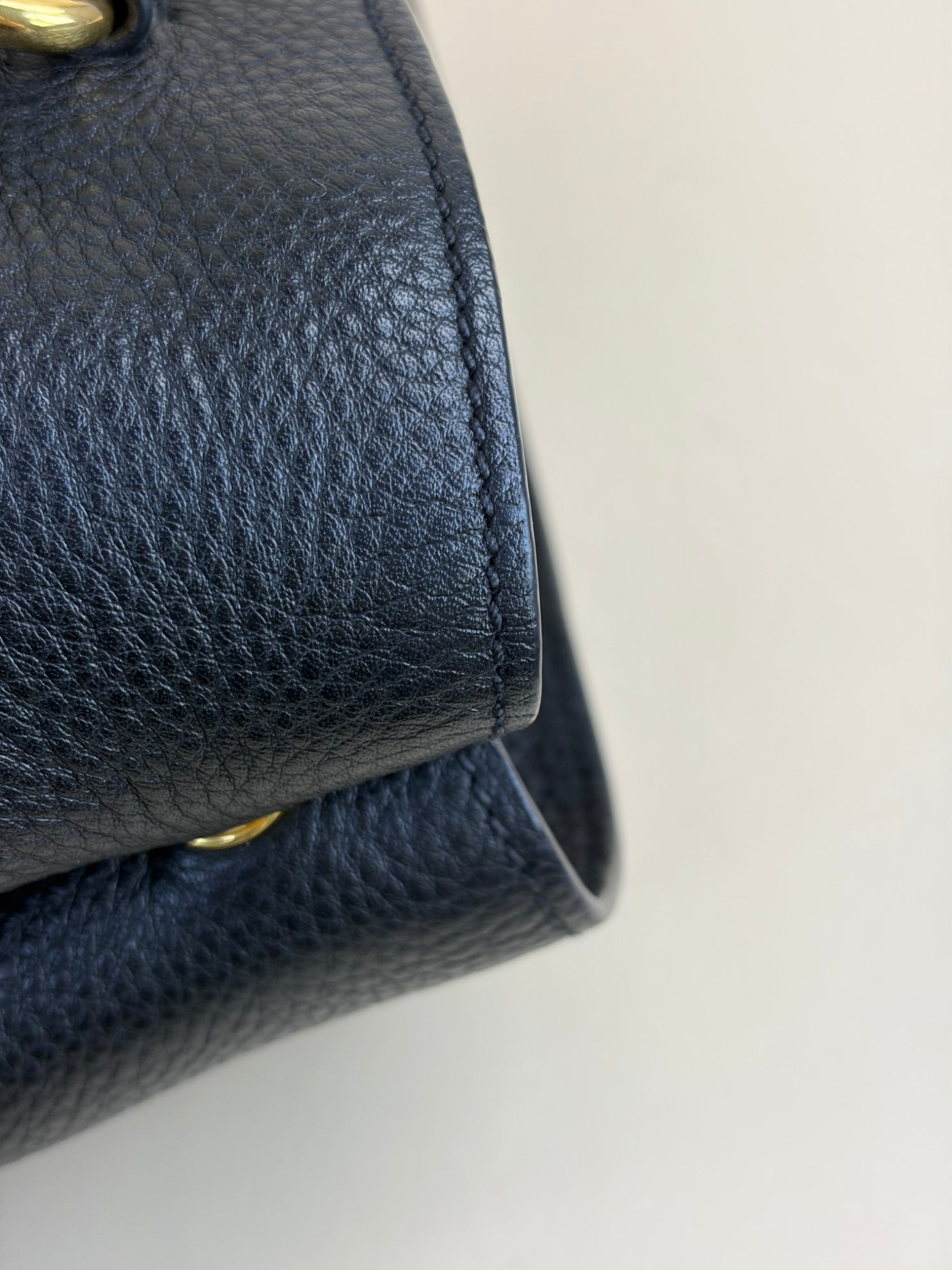 Prada small black vitello danio leather