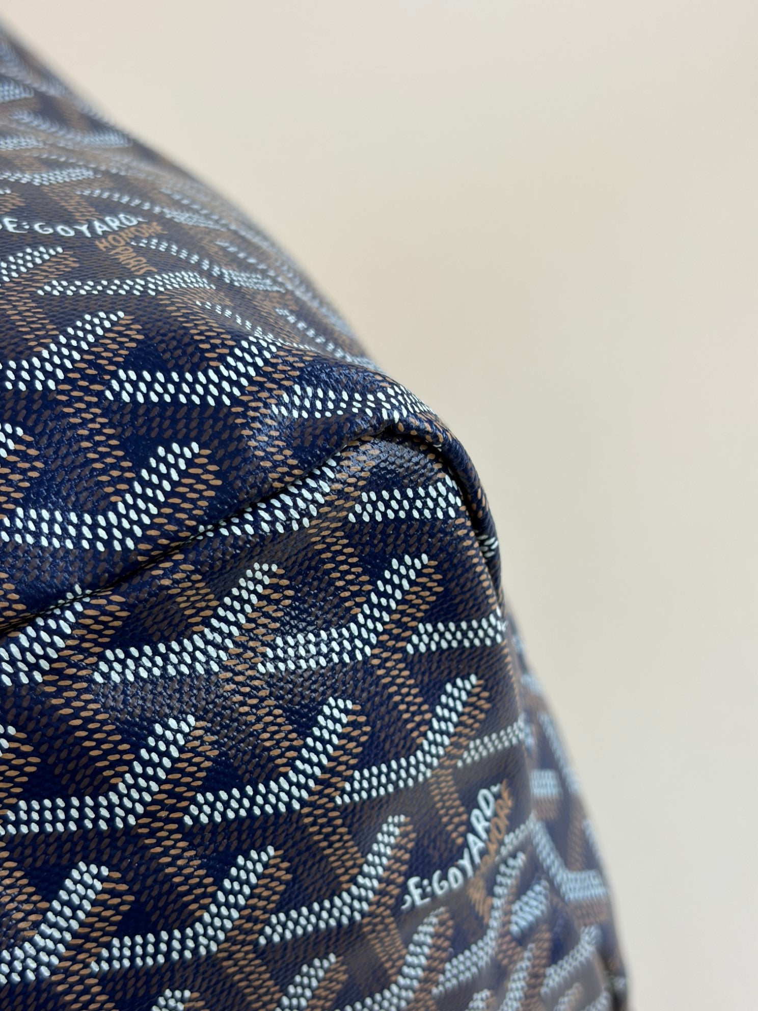 Goyard gabardine Sairam navy blue with pouch