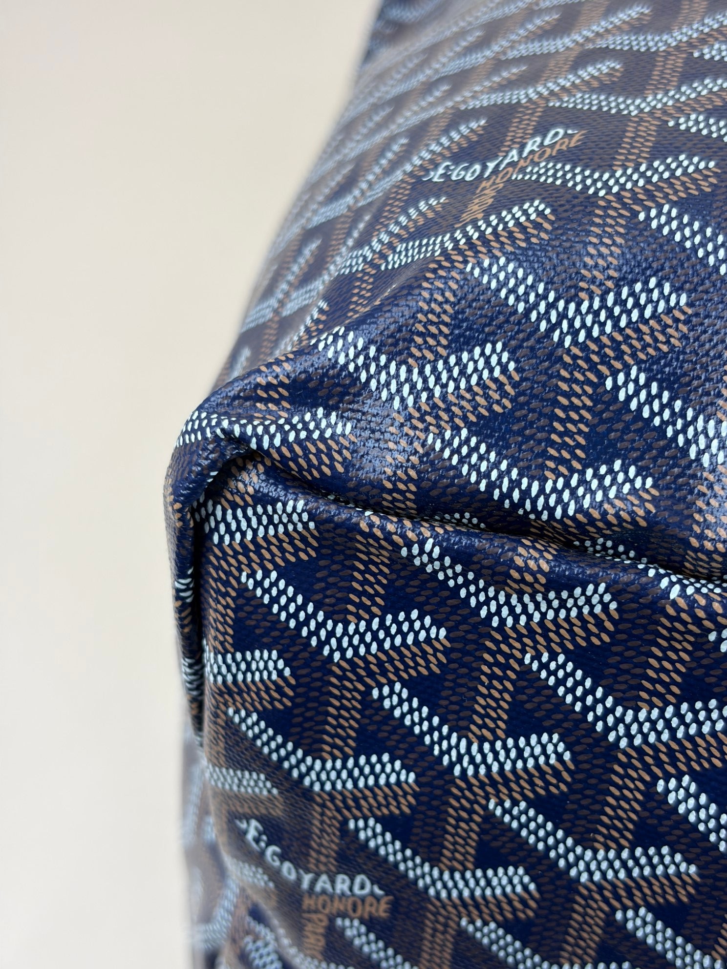 Goyard gabardine Sairam navy blue with pouch