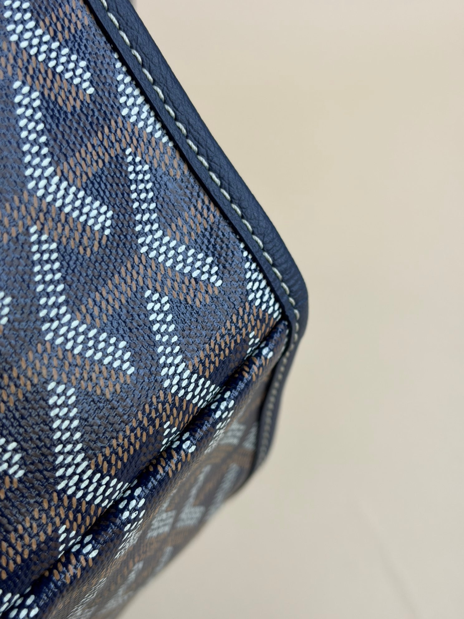 Goyard gabardine Sairam navy blue with pouch