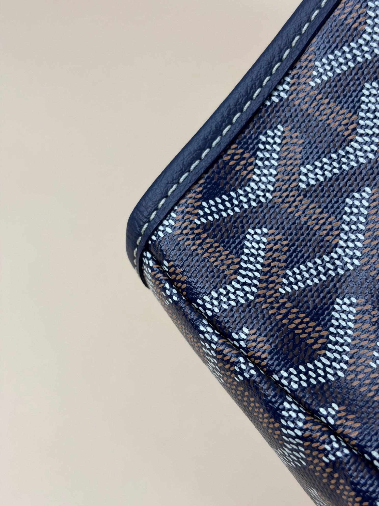 Goyard gabardine Sairam navy blue with pouch
