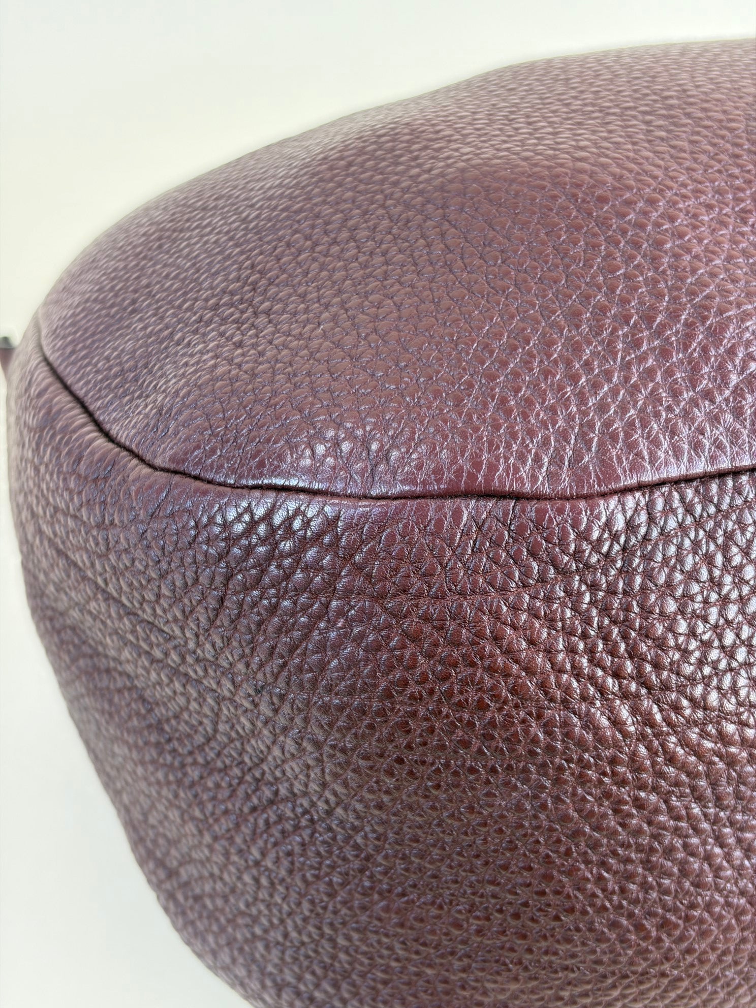 Prada burgundy Vitello Daino Hobo Bag