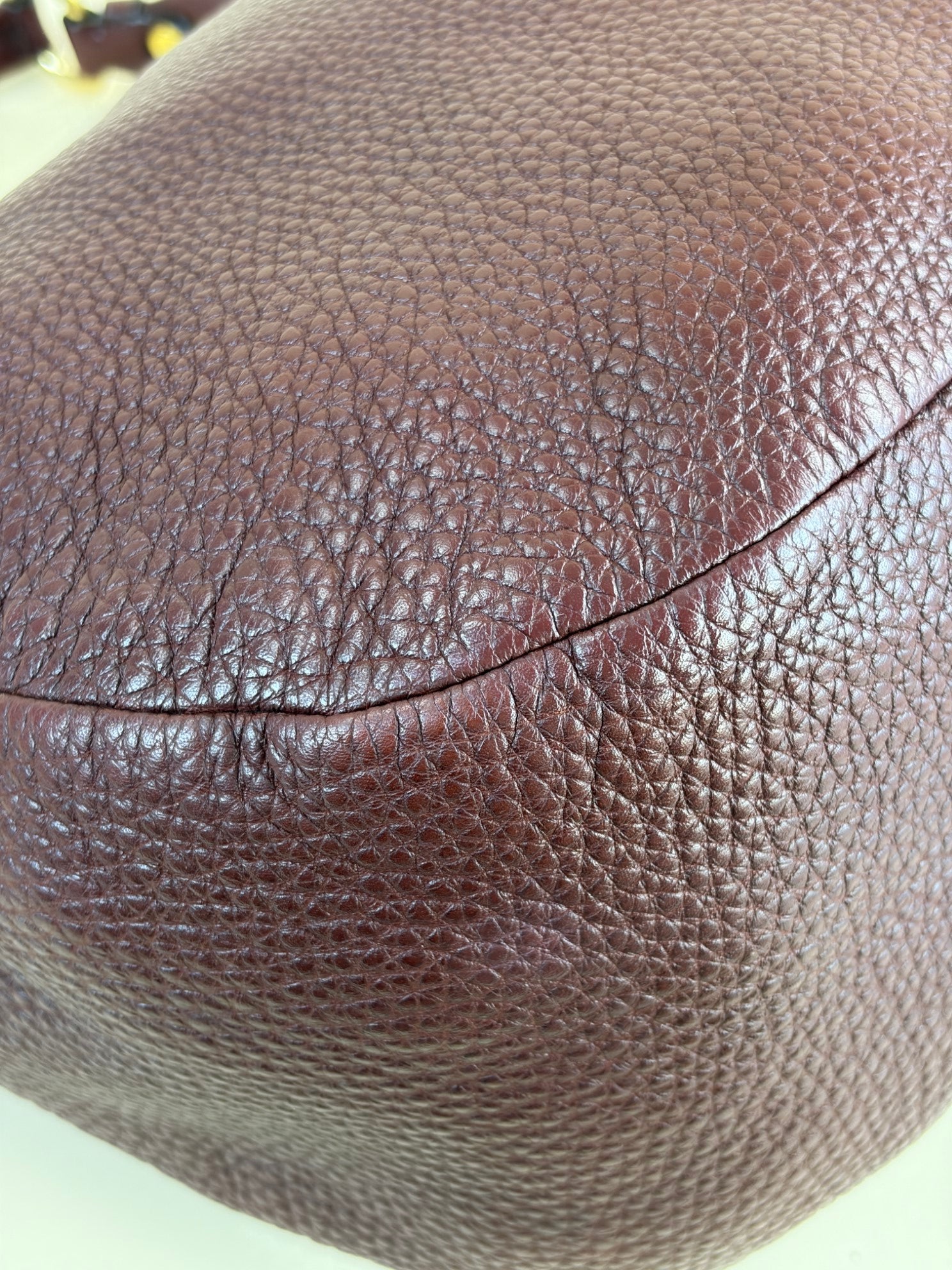 Prada burgundy Vitello Daino Hobo Bag