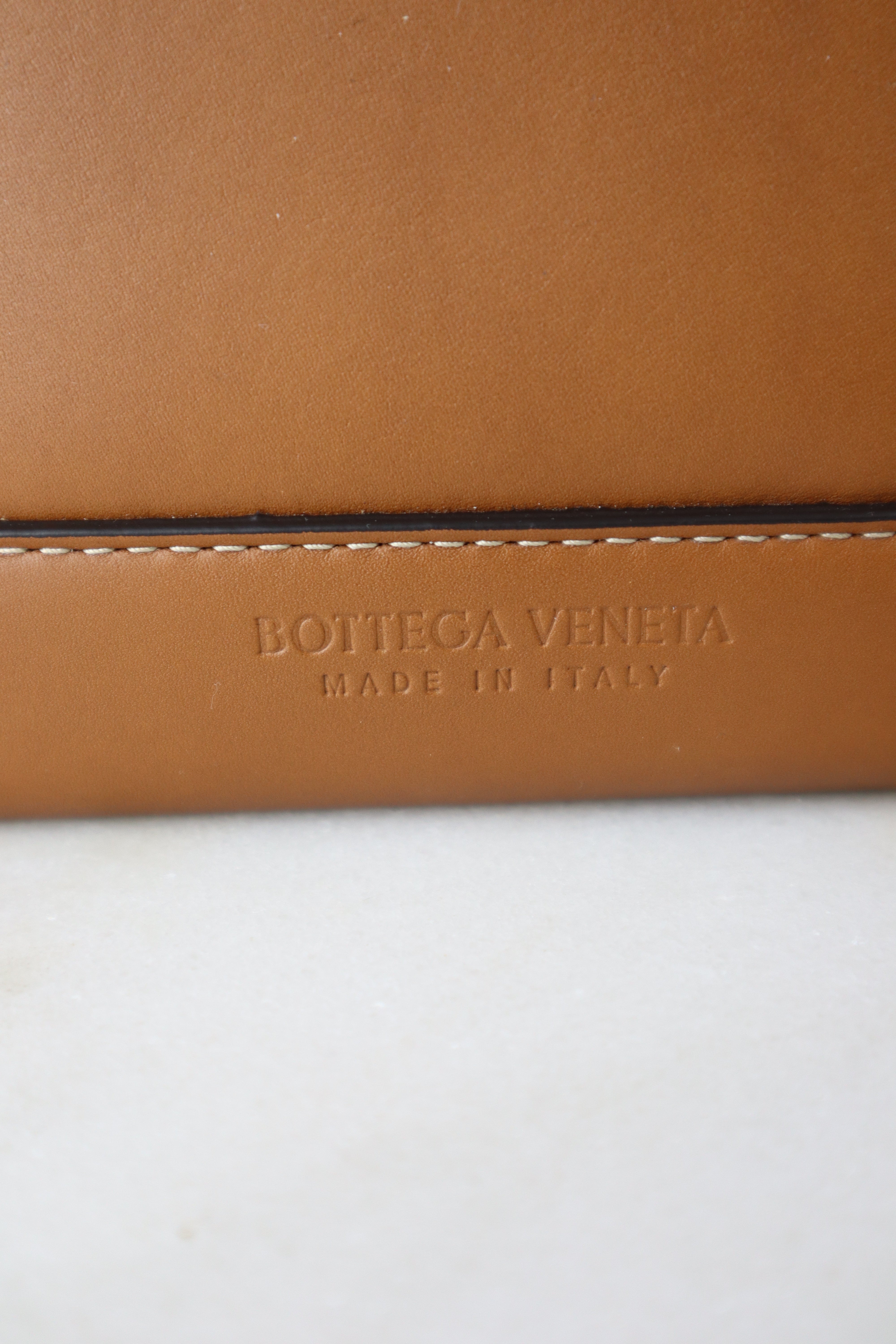 Bottega Veneta Camel Arco Medium Top Handle Bag