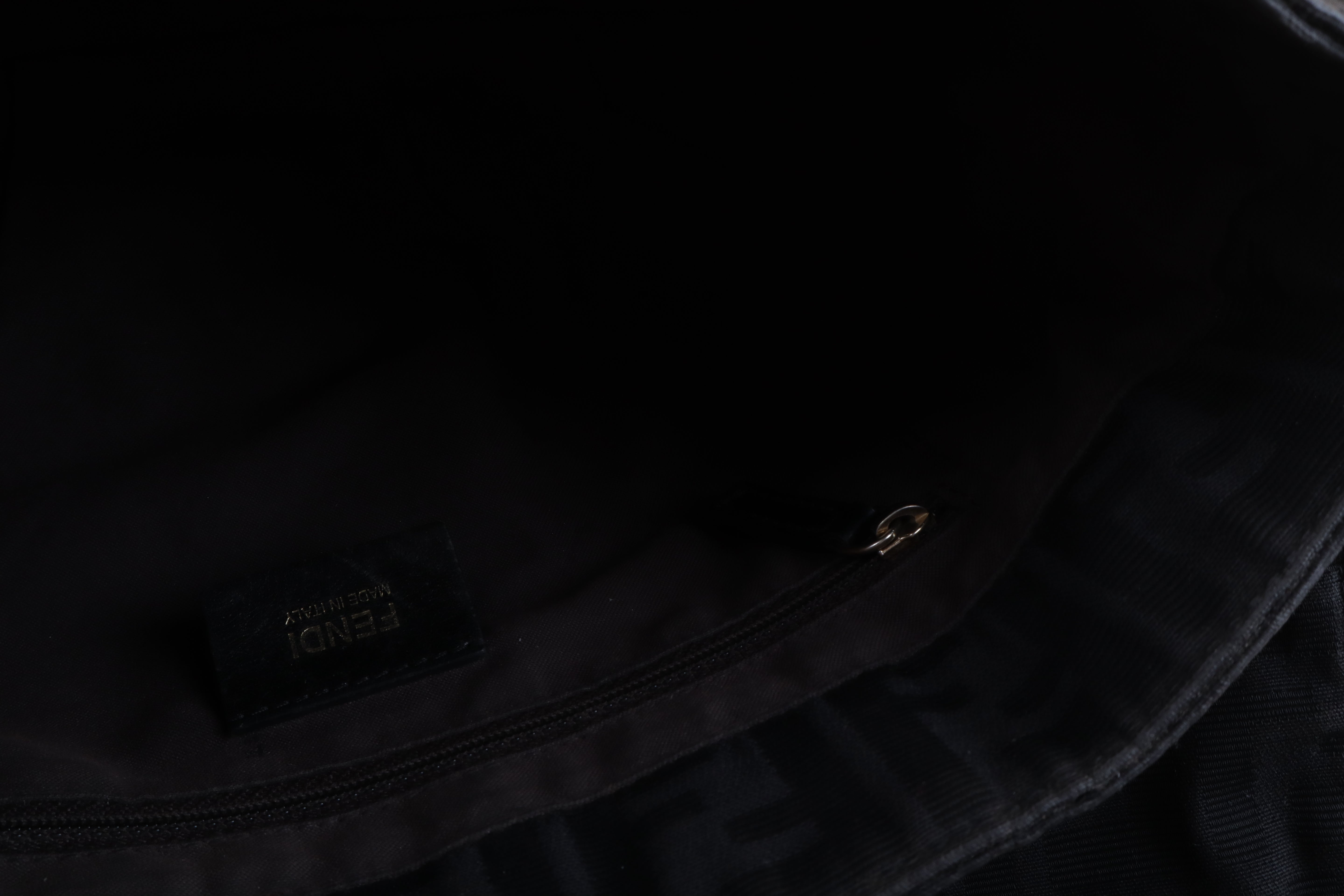 Fendi Black Mia Flap FF Shoulder Bag
